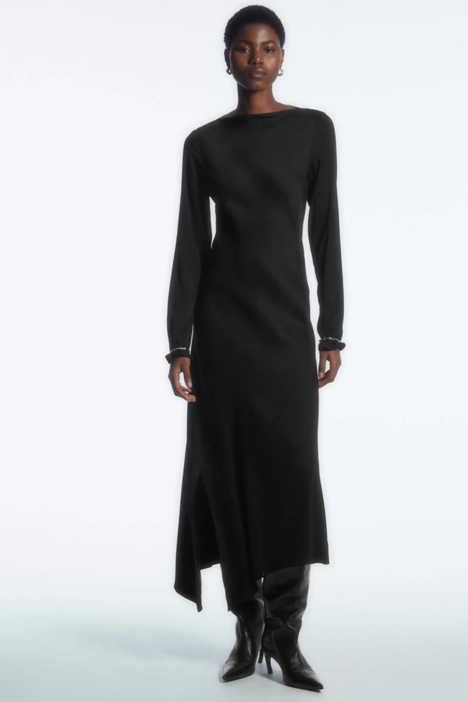 COS ASYMMETRIC MIDI DRESS