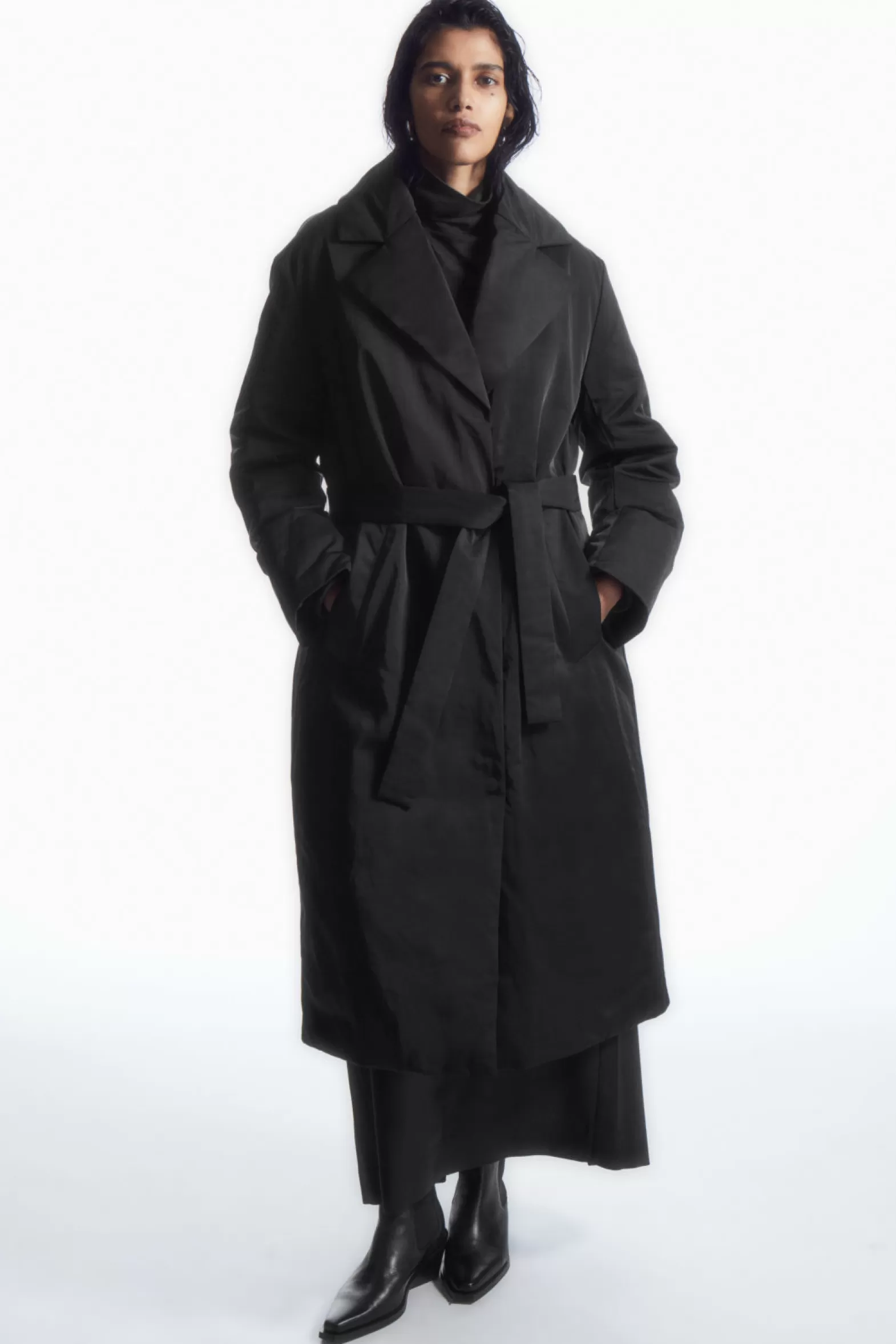COS BELTED PADDED SHELL DOWN COAT