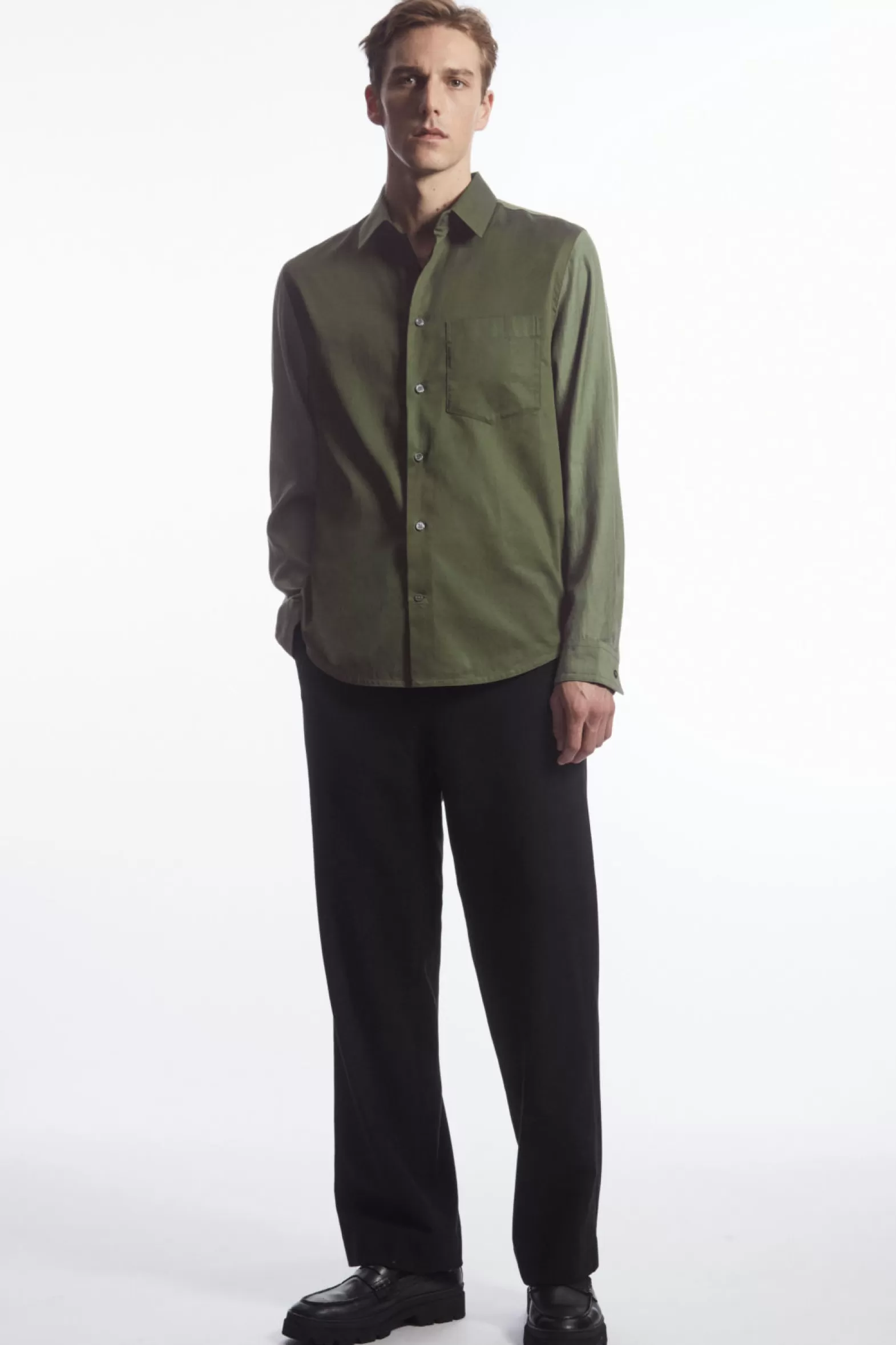 COS COLOUR-BLOCK TAILORED SHIRT - RELAXED