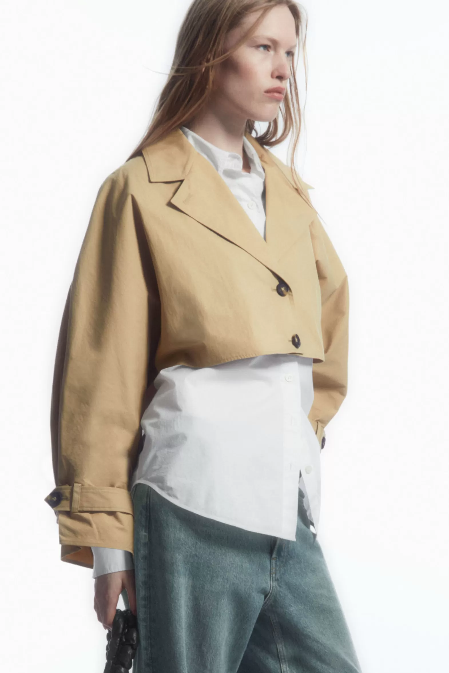 COS CROPPED HYBRID TRENCH COAT