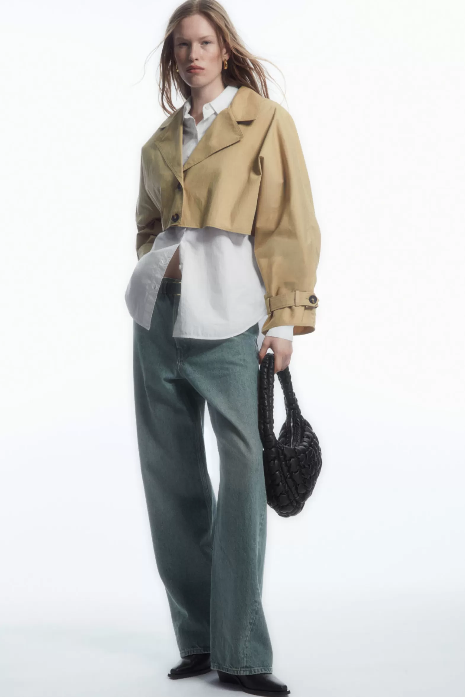 COS CROPPED HYBRID TRENCH COAT
