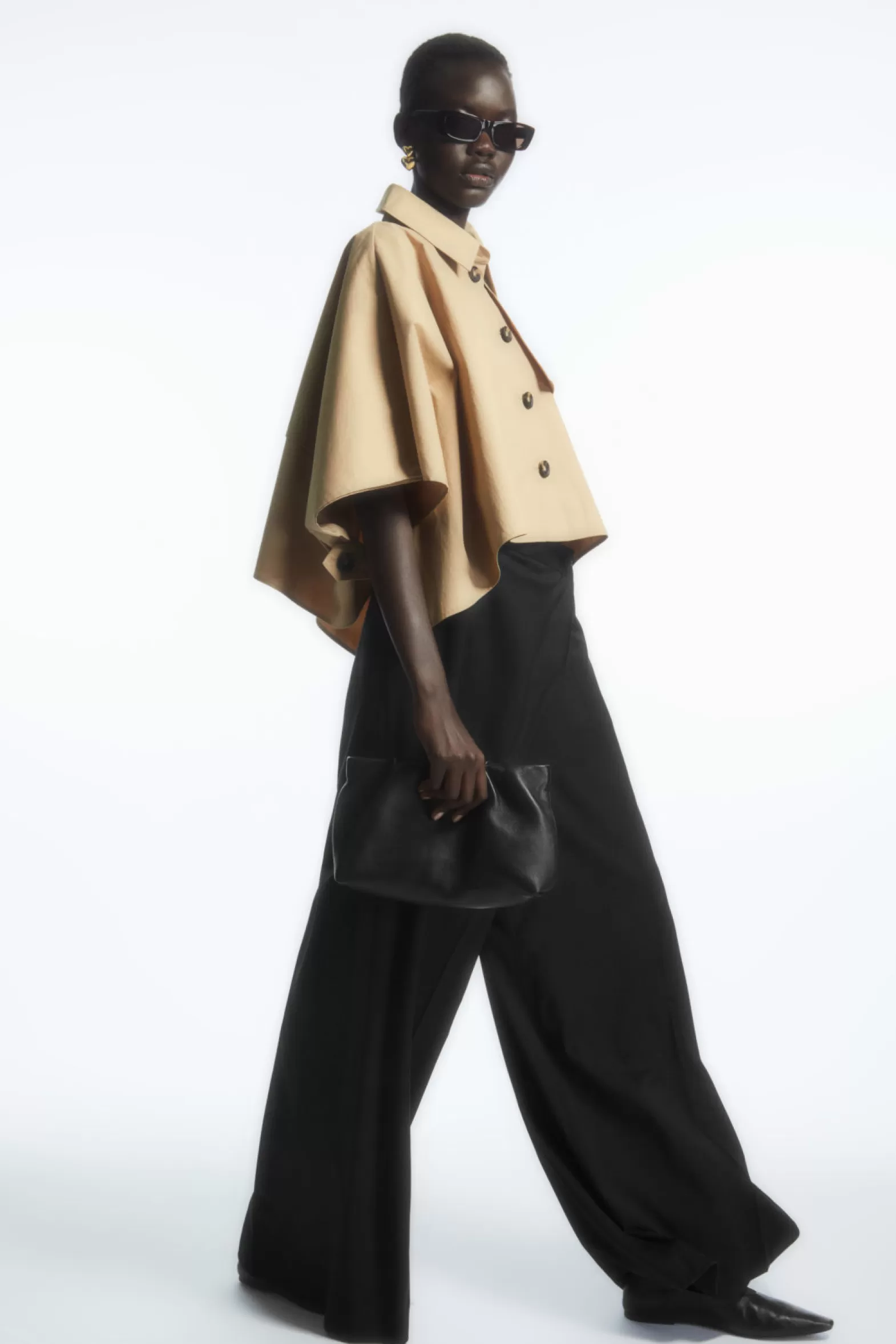 COS CROPPED TRENCH COAT CAPE