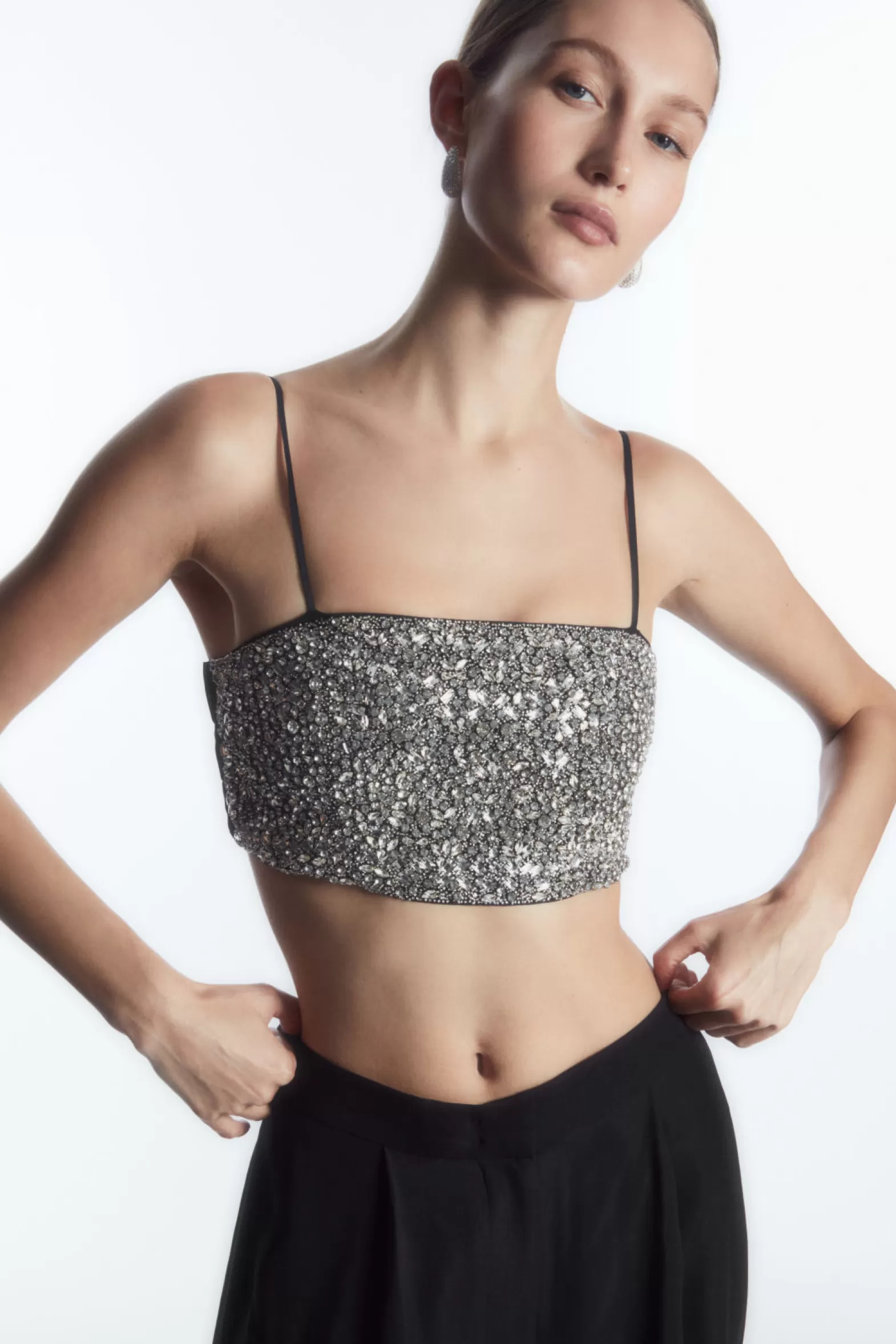 COS CRYSTAL-EMBELLISHED BUSTIER