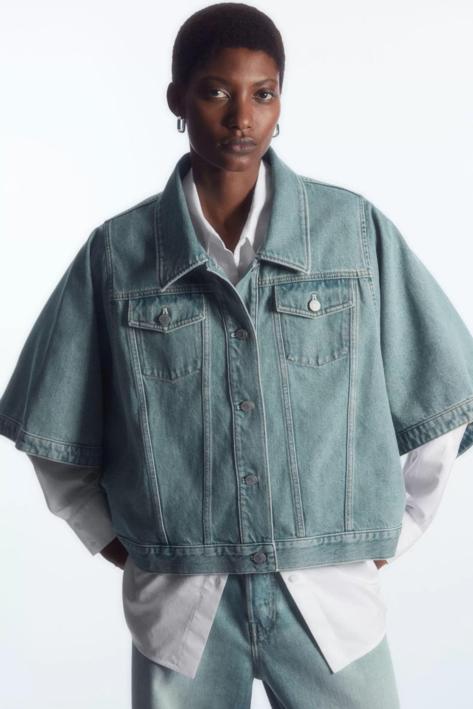 COS DENIM PONCHO