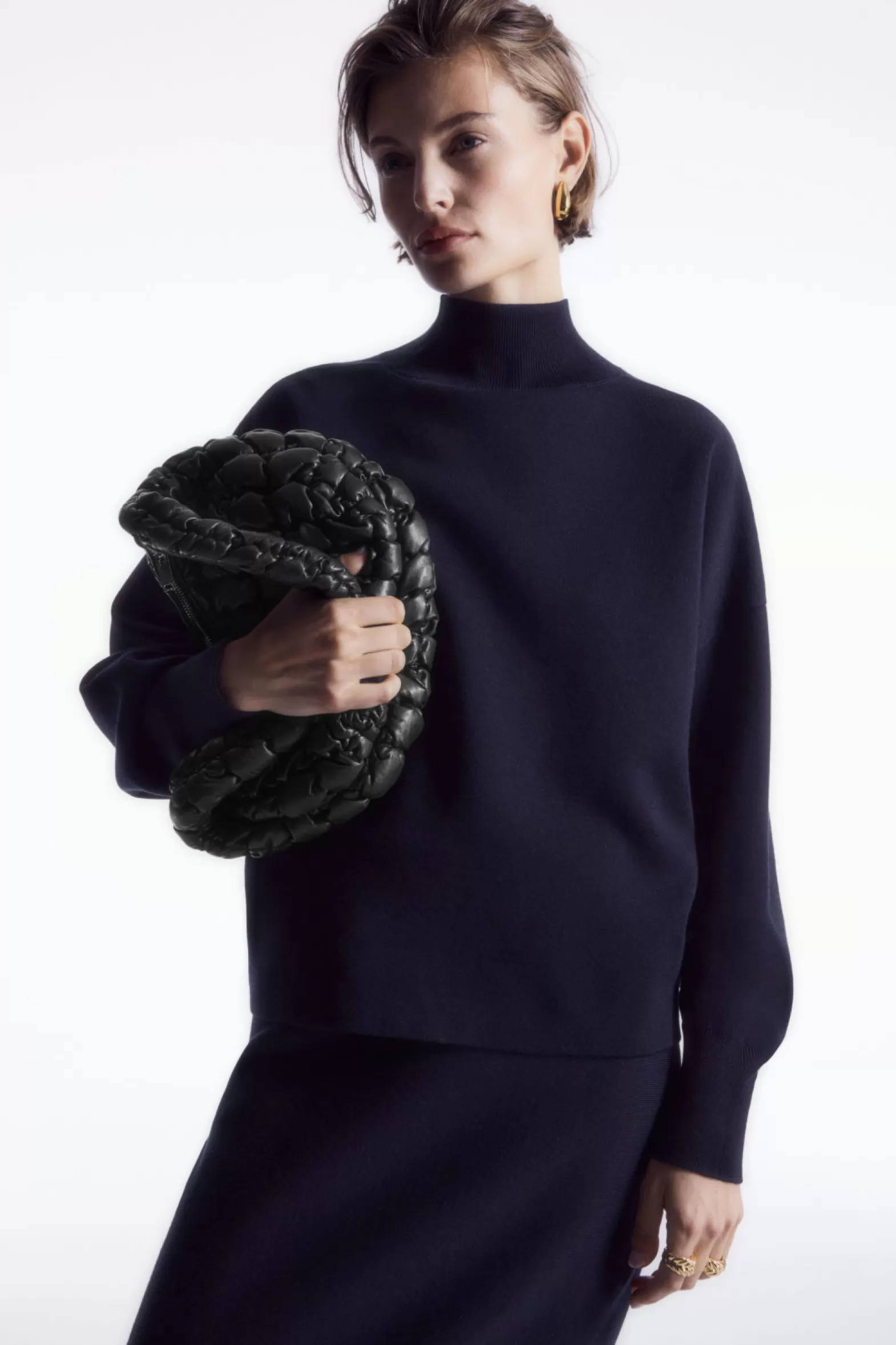 COS DOUBLE-FACED WOOL TURTLENECK JUMPER