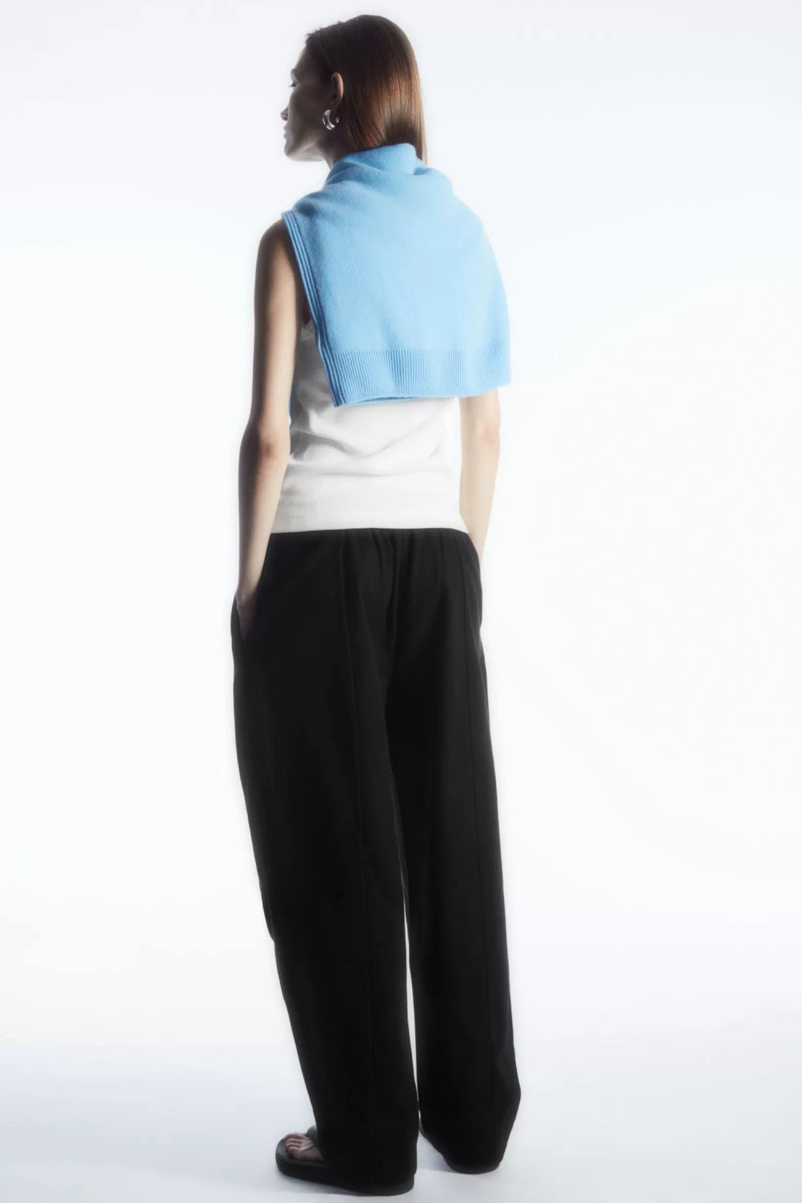 COS ELASTICATED BARREL-LEG TROUSERS