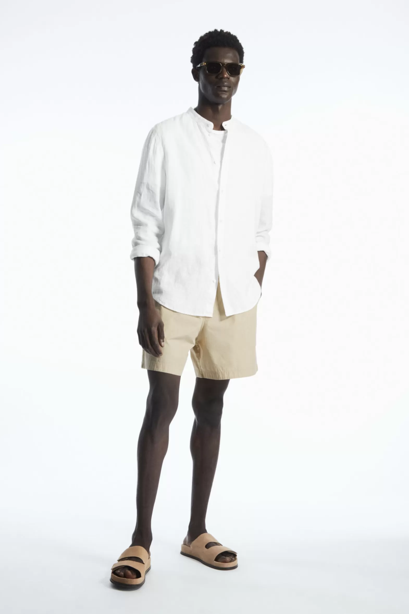 COS ELASTICATED POPLIN SHORTS