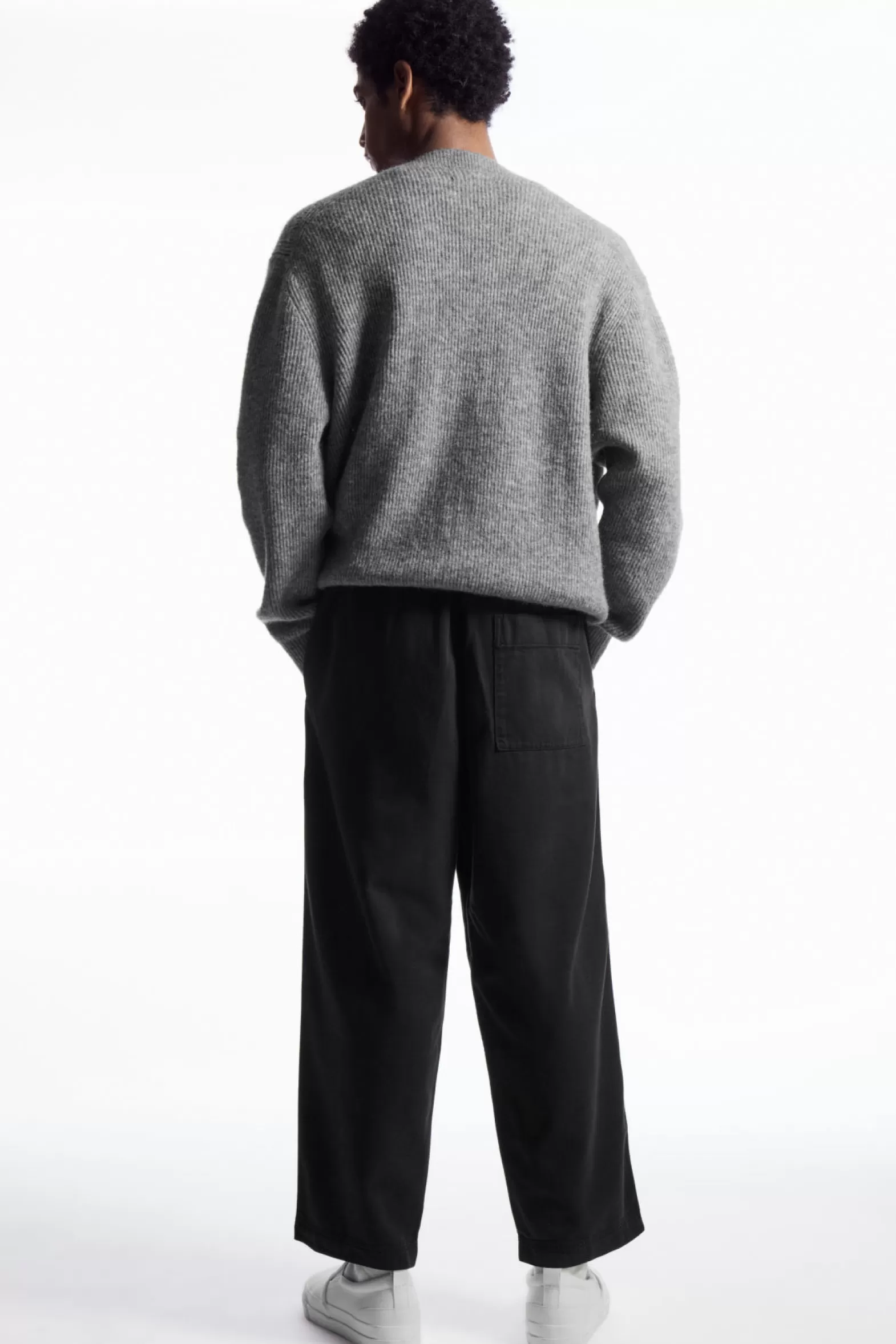 COS ELASTICATED TWILL TROUSERS