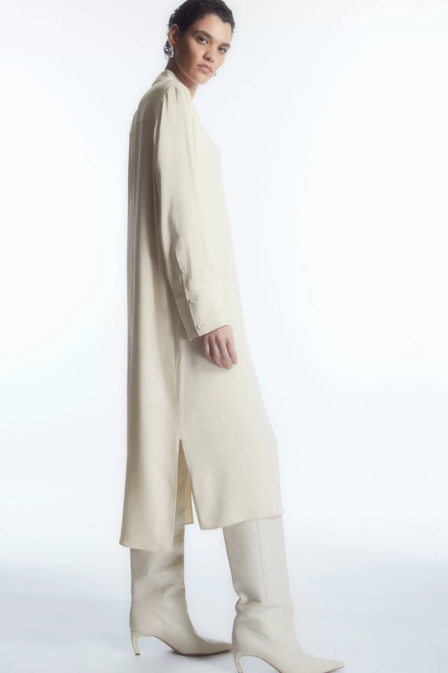 COS FLUID TWILL SHIRT DRESS