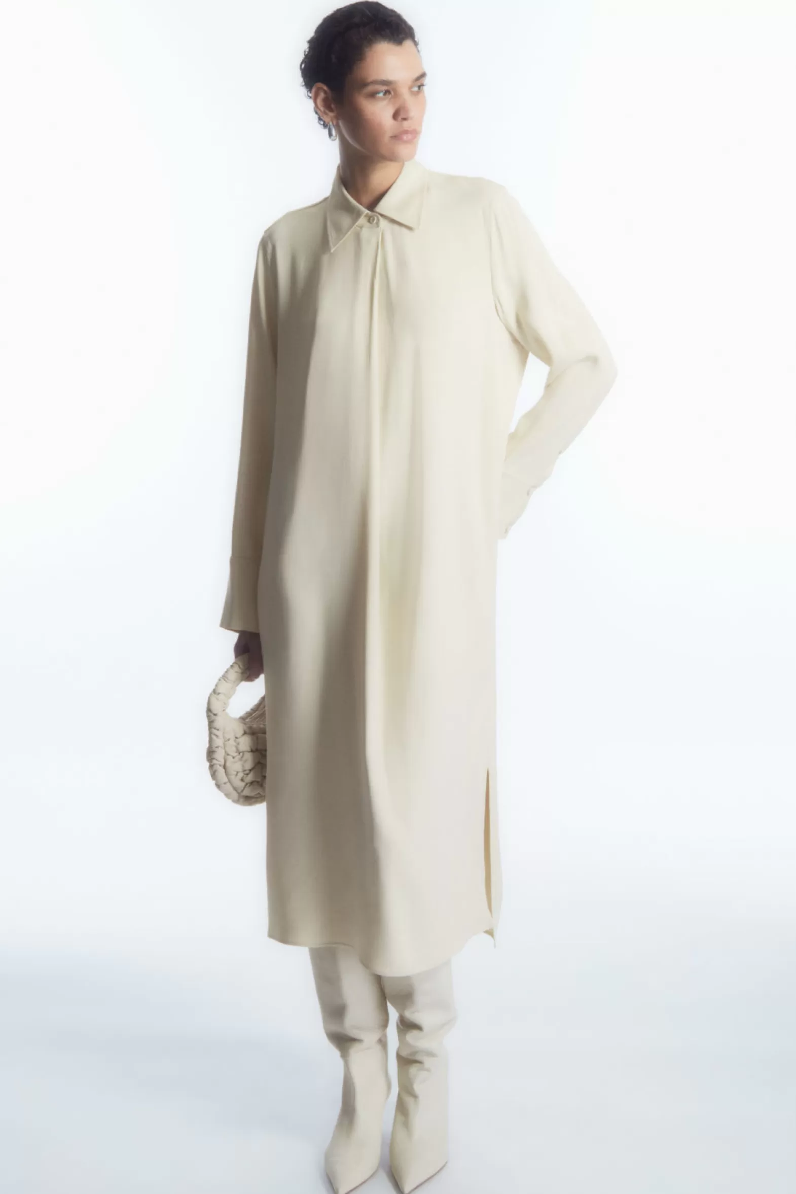 COS FLUID TWILL SHIRT DRESS