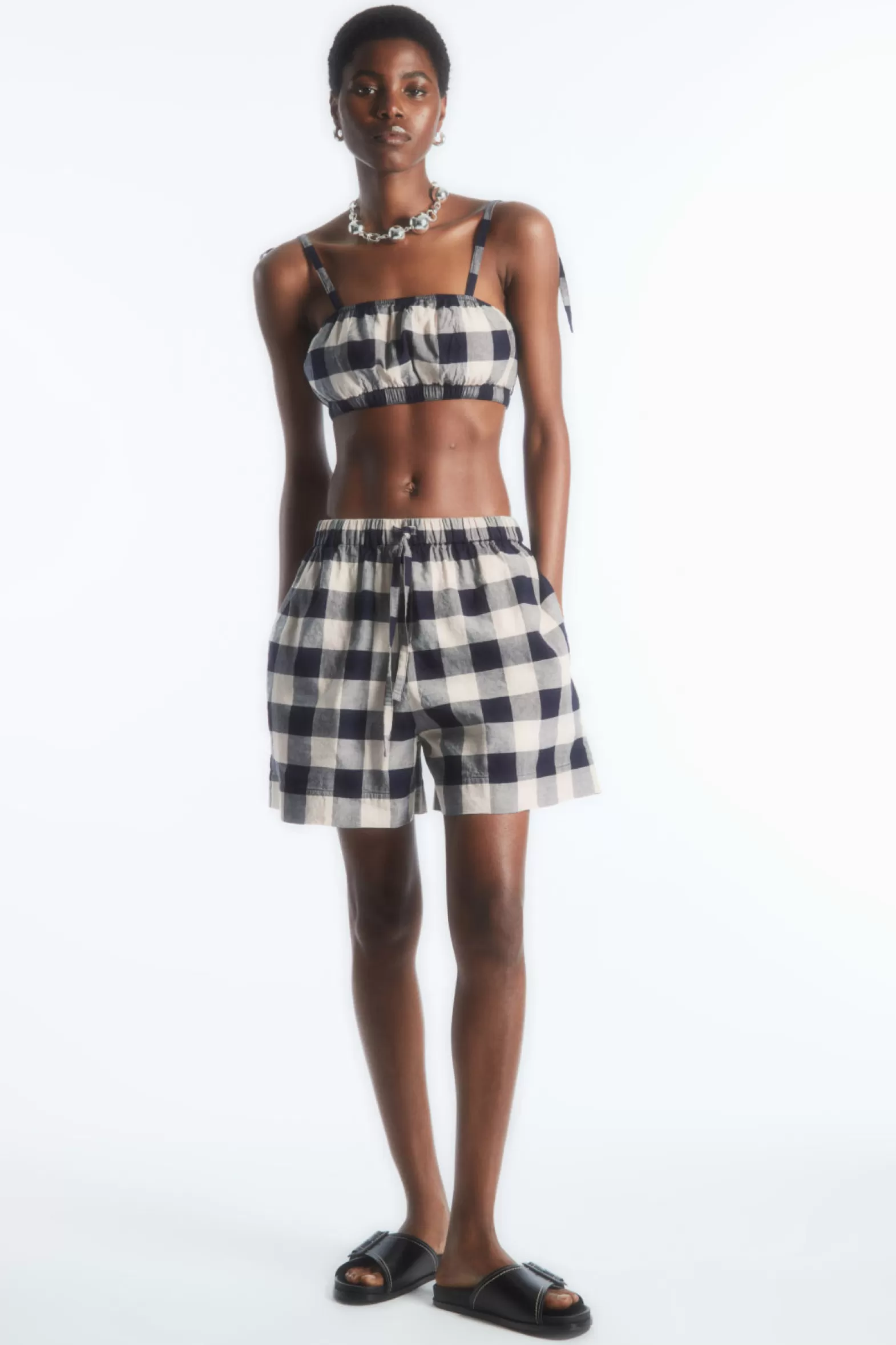 COS GINGHAM BRA TOP