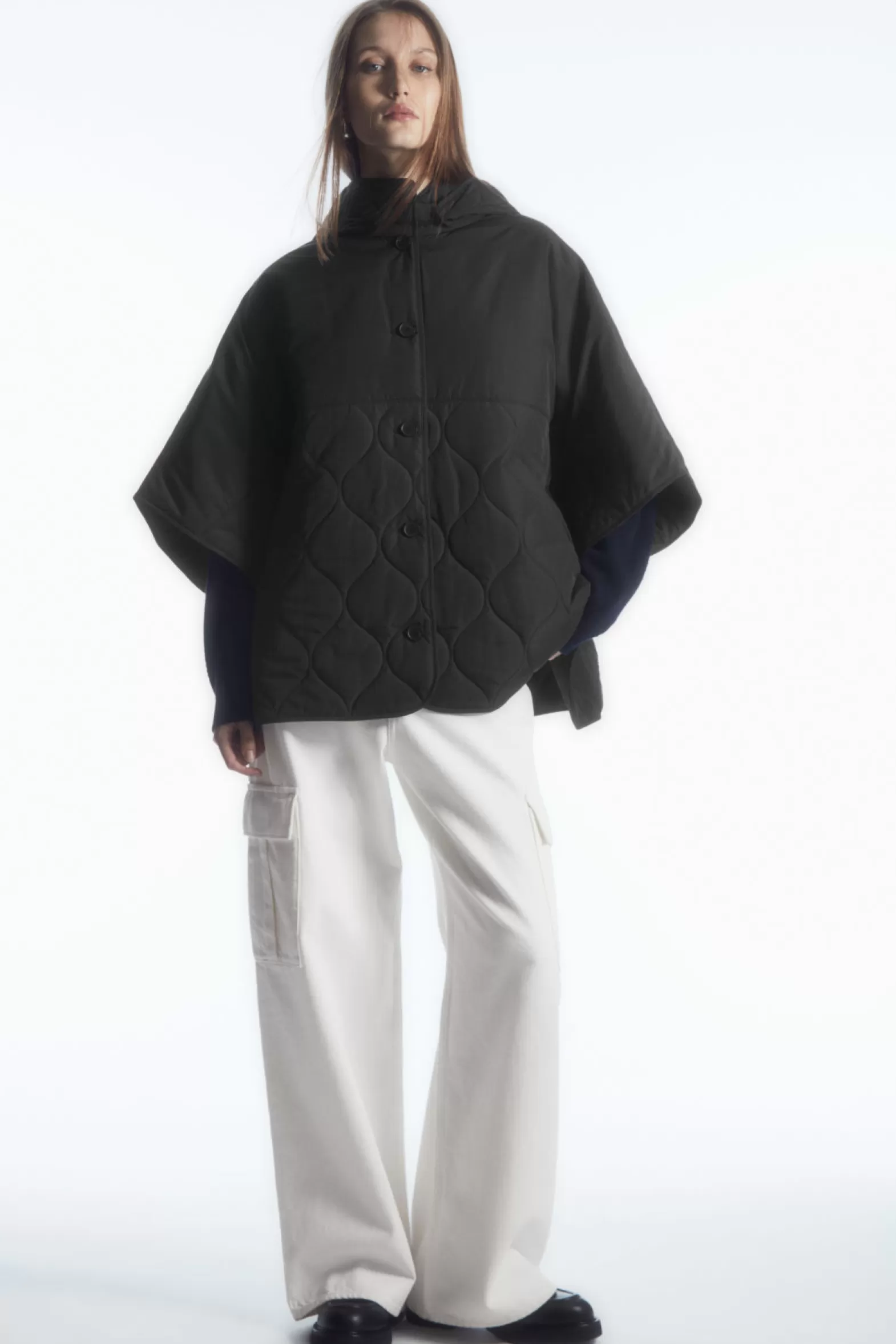 COS HOODED PADDED CAPE