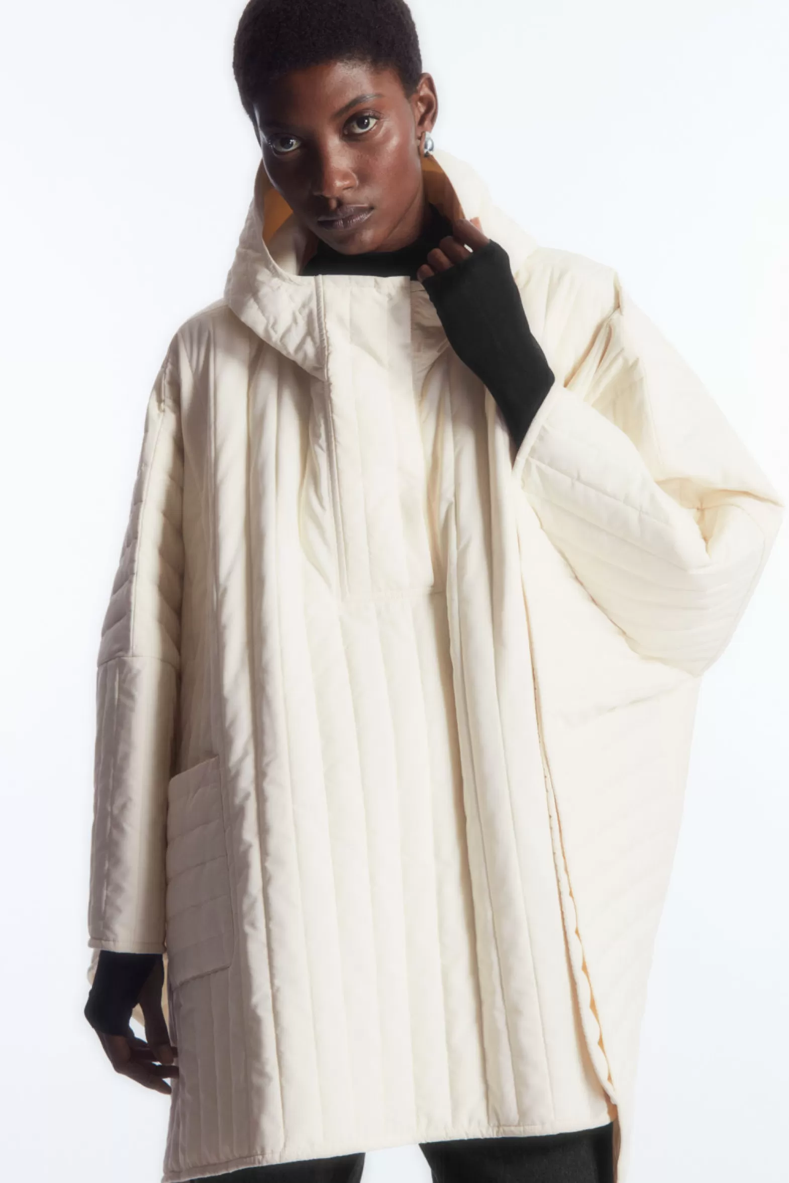 COS HOODED PADDED CAPE