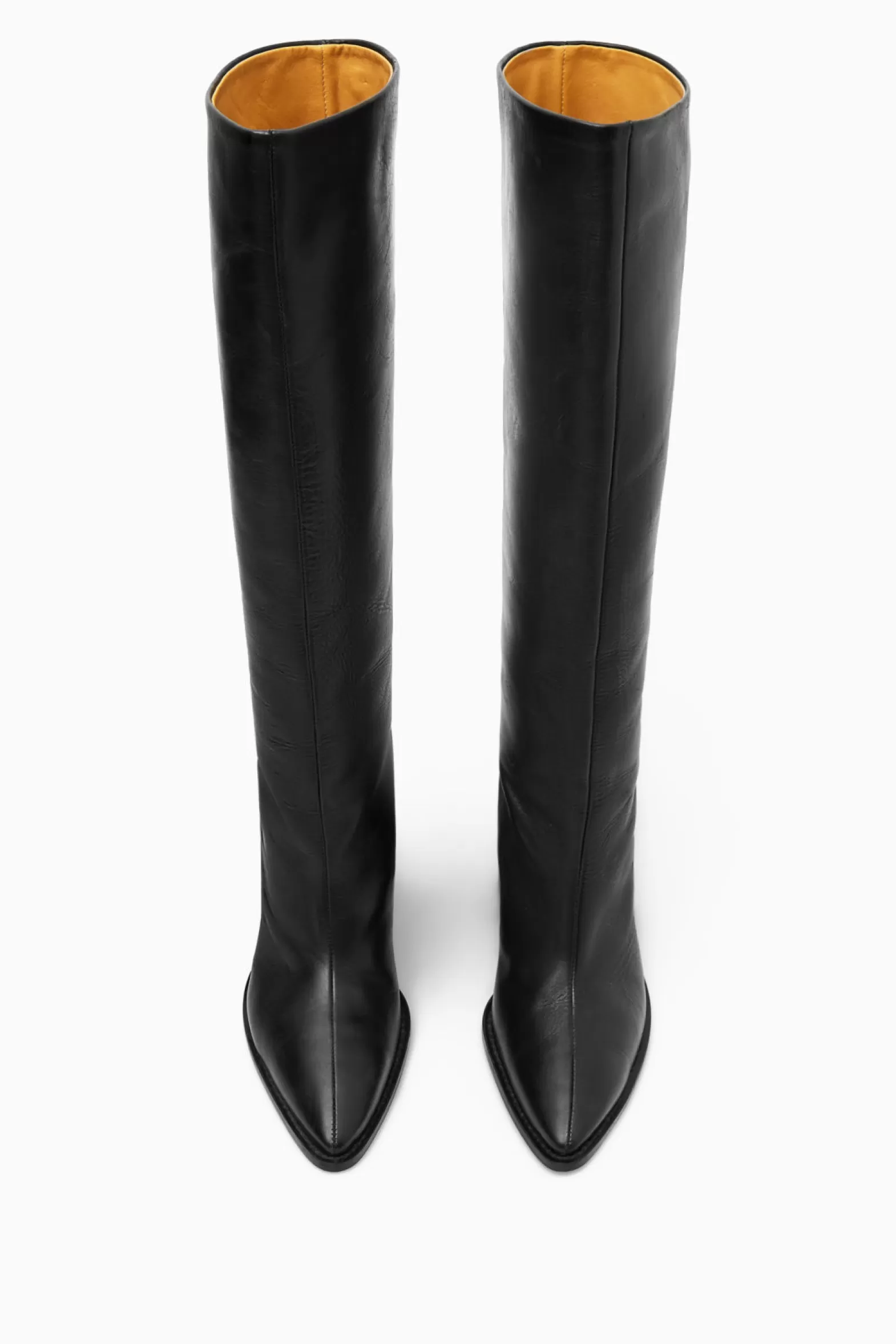 COS KNEE-HIGH POINTED LEATHER BOOTS