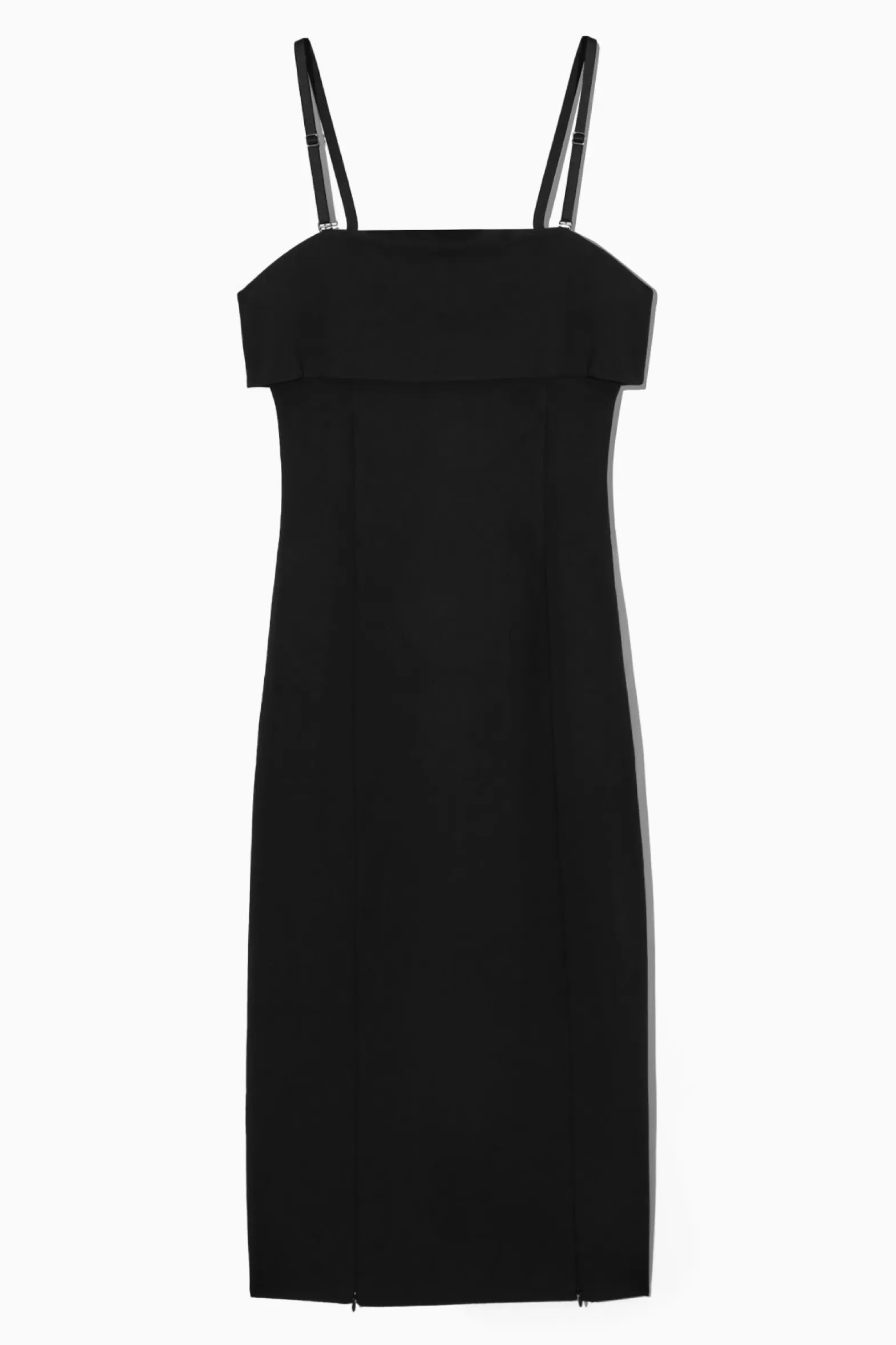 COS LAYERED BANDEAU MIDI DRESS