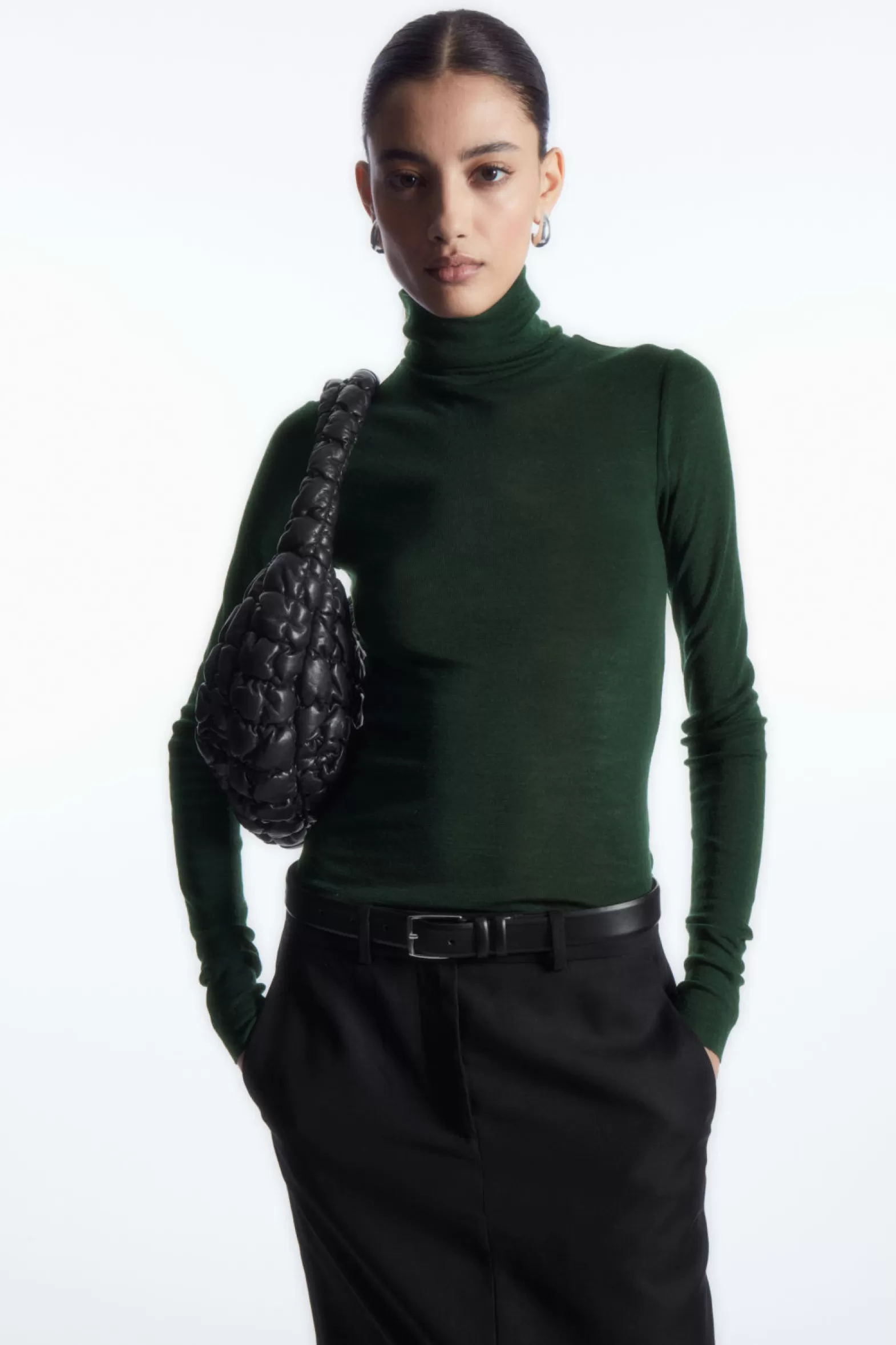 COS MERINO WOOL TURTLENECK TOP