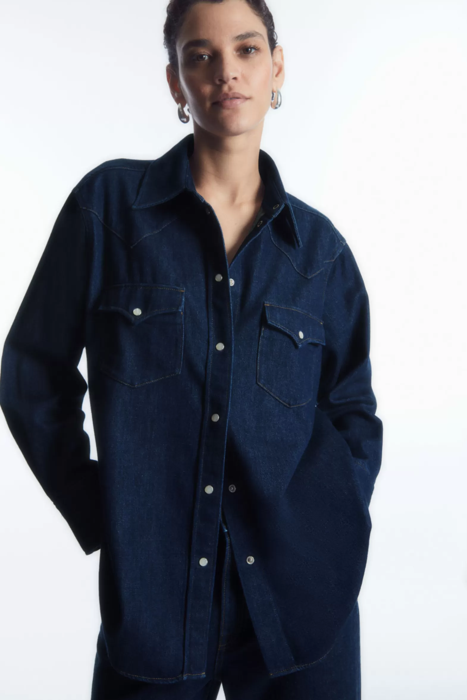 COS OVERSIZED DENIM WESTERN SHIRT