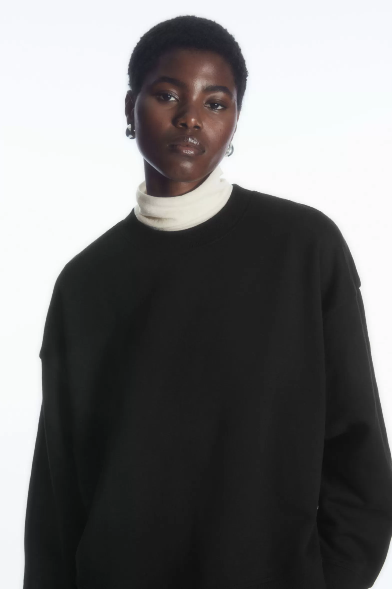 COS OVERSIZED FLEECE-BACK SWEATSHIRT