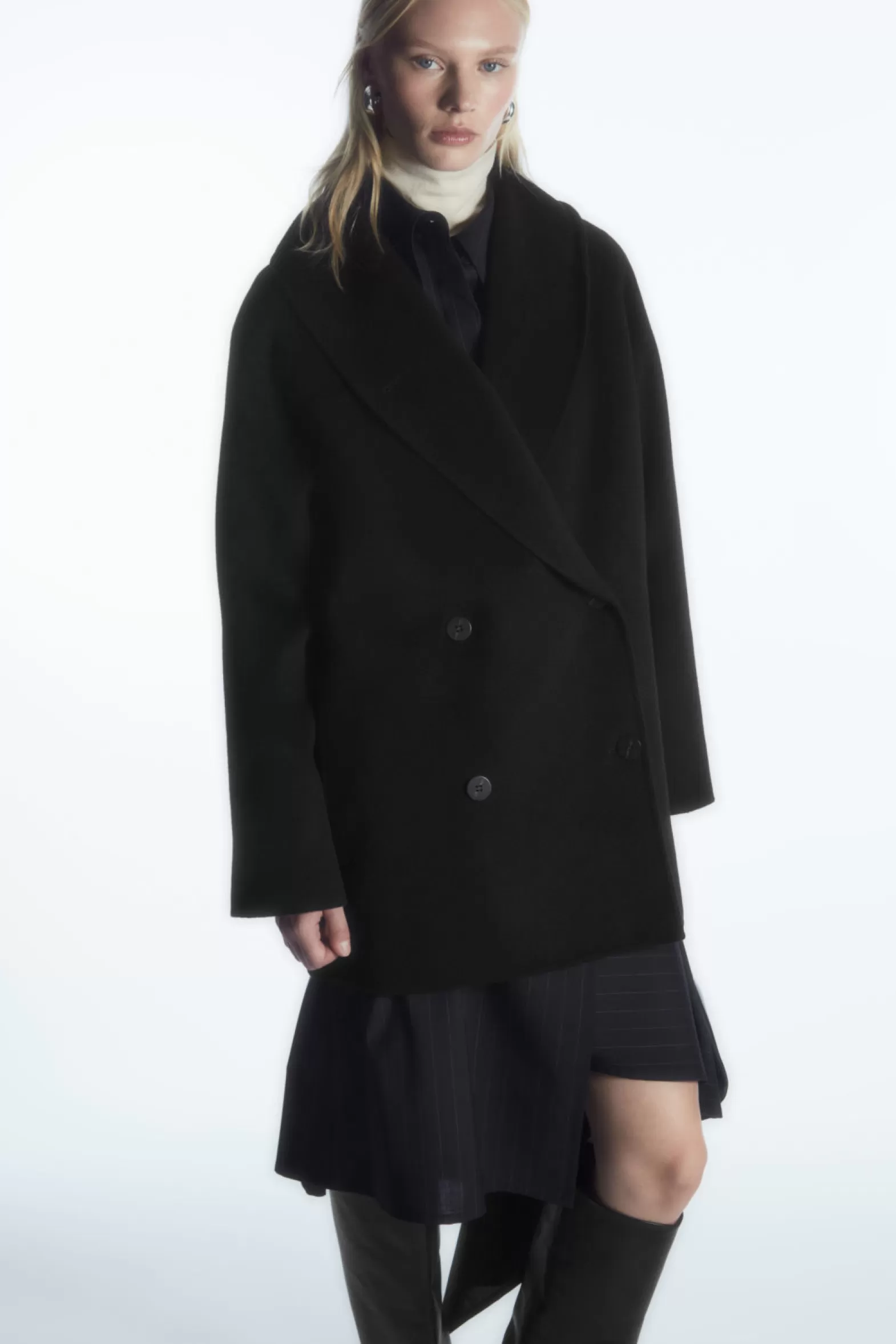 COS OVERSIZED SHAWL-COLLAR WOOL JACKET