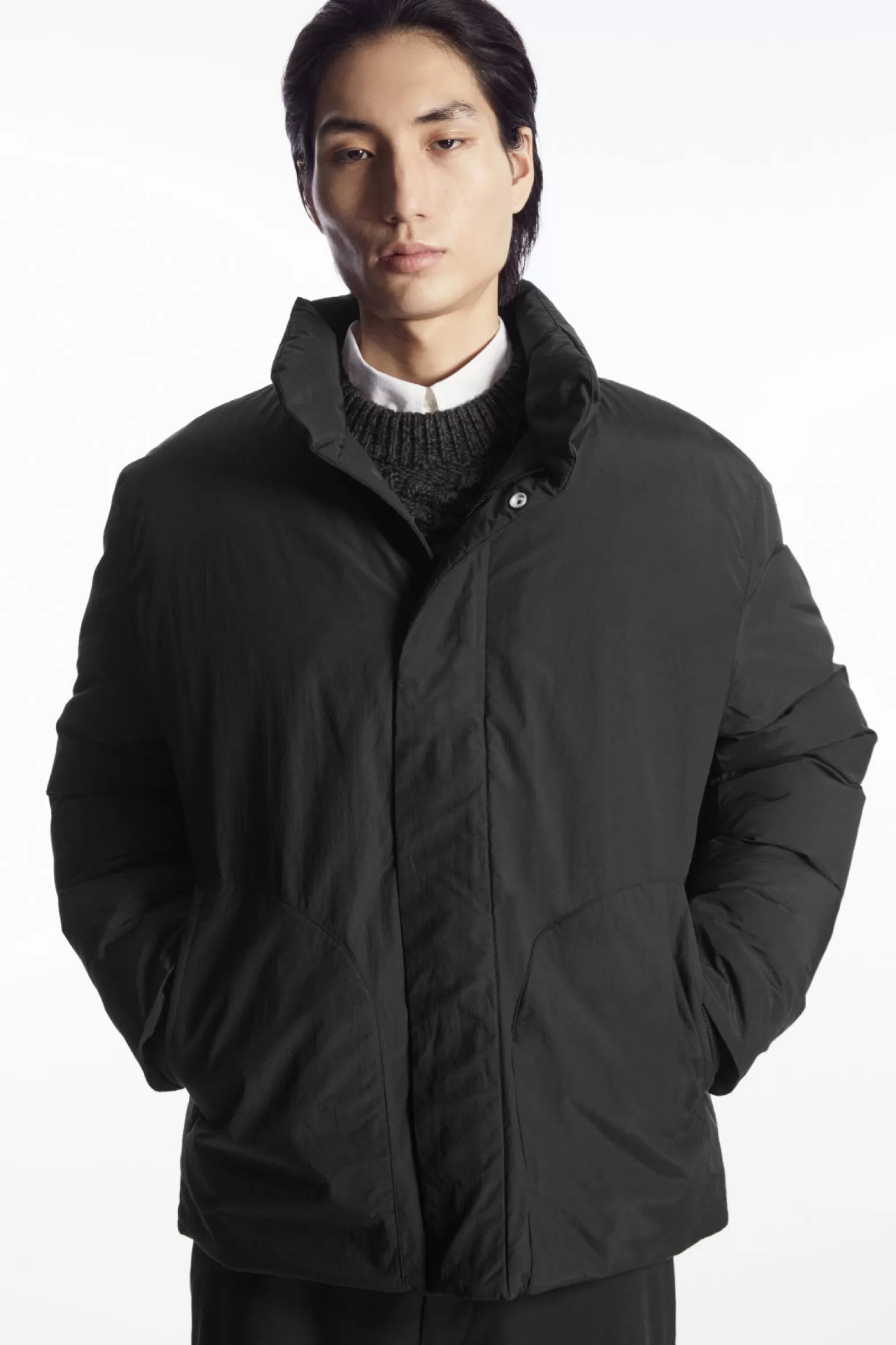 COS PADDED MAGNETIC-COLLAR JACKET