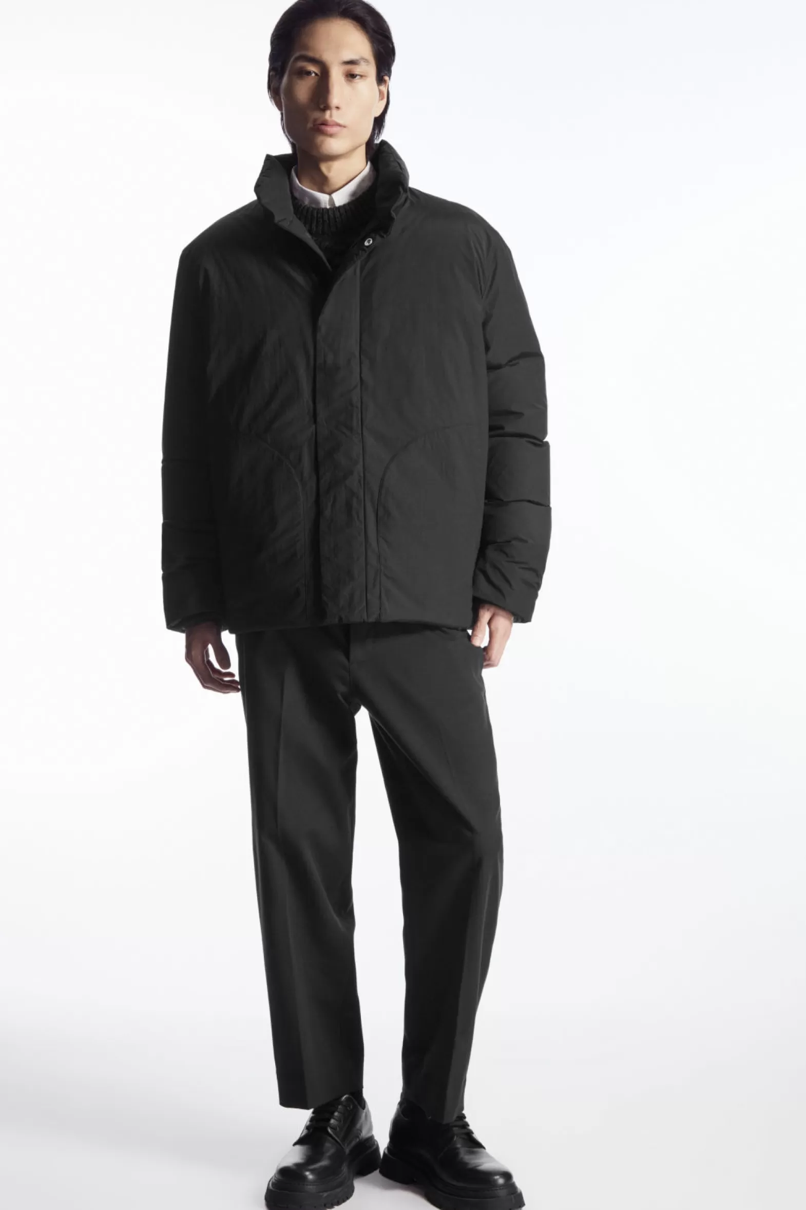 COS PADDED MAGNETIC-COLLAR JACKET