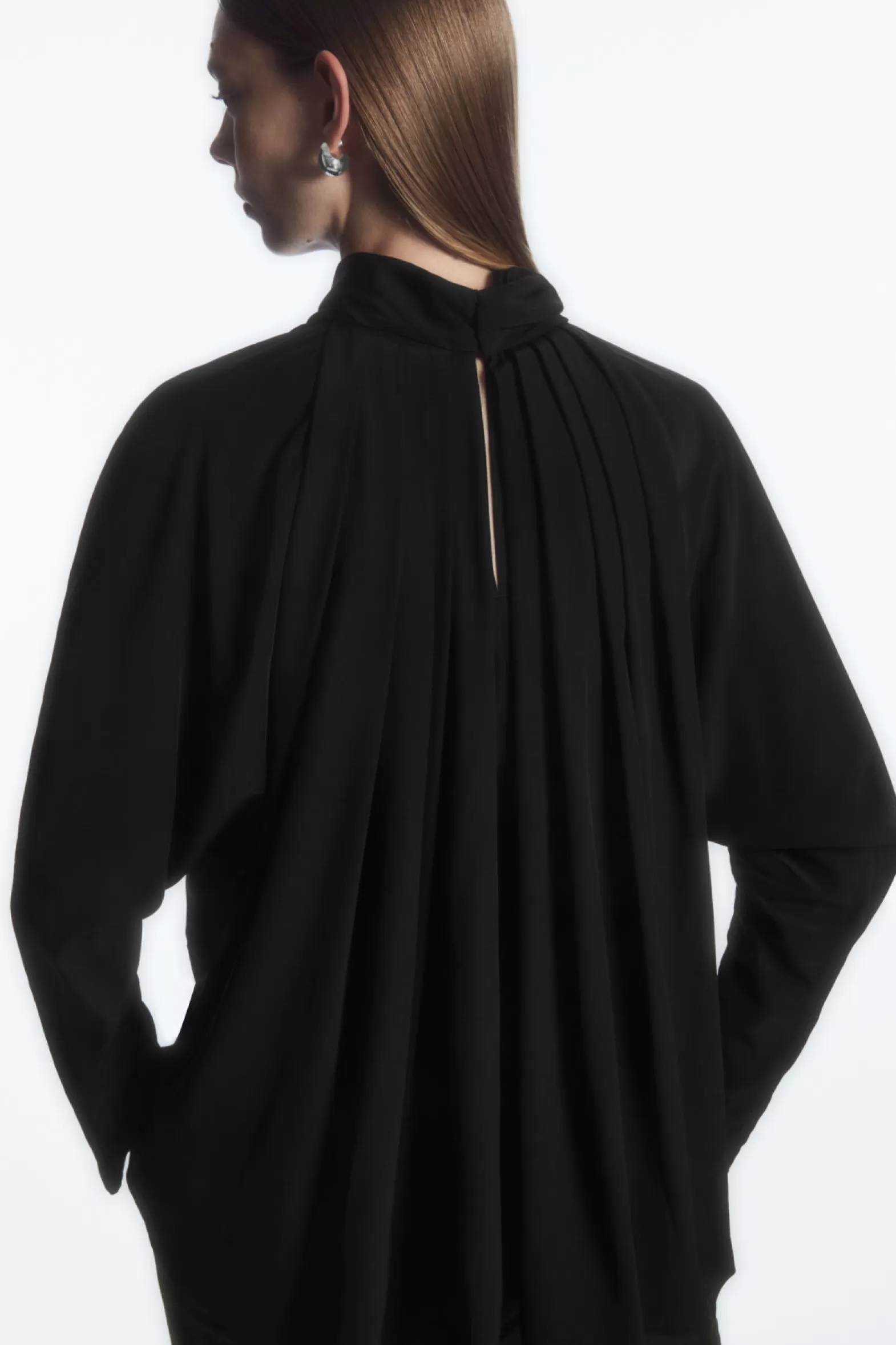 COS PLEATED BATWING BLOUSE