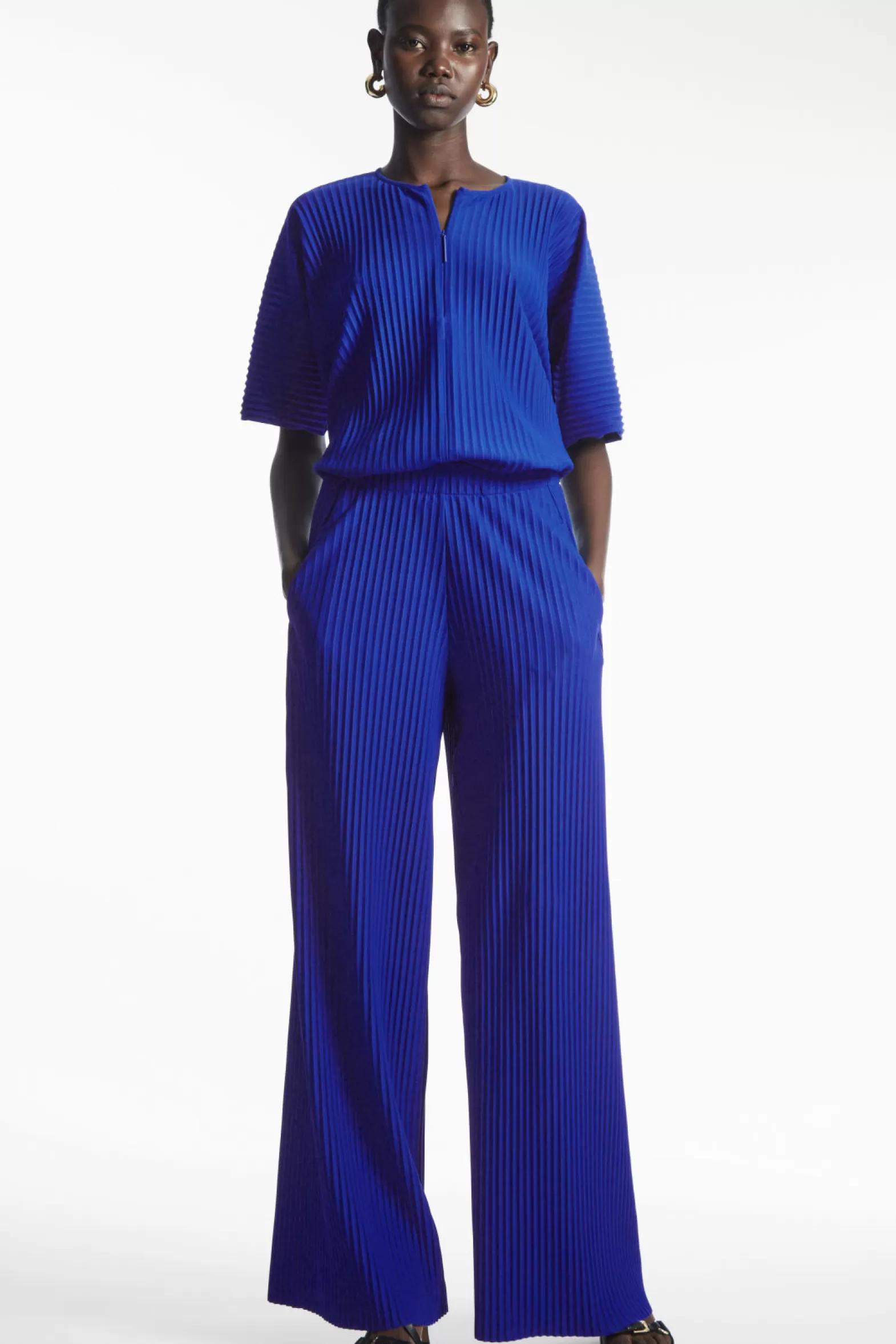 COS PLEATED ELASTICATED TROUSERS