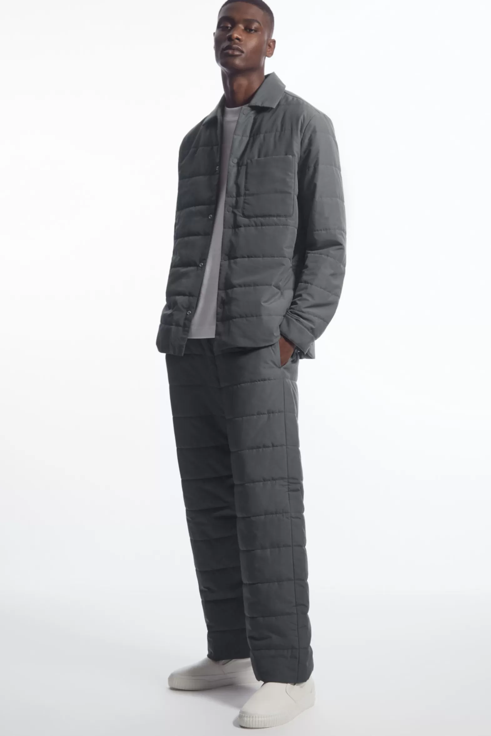 COS QUILTED PADDED TROUSERS