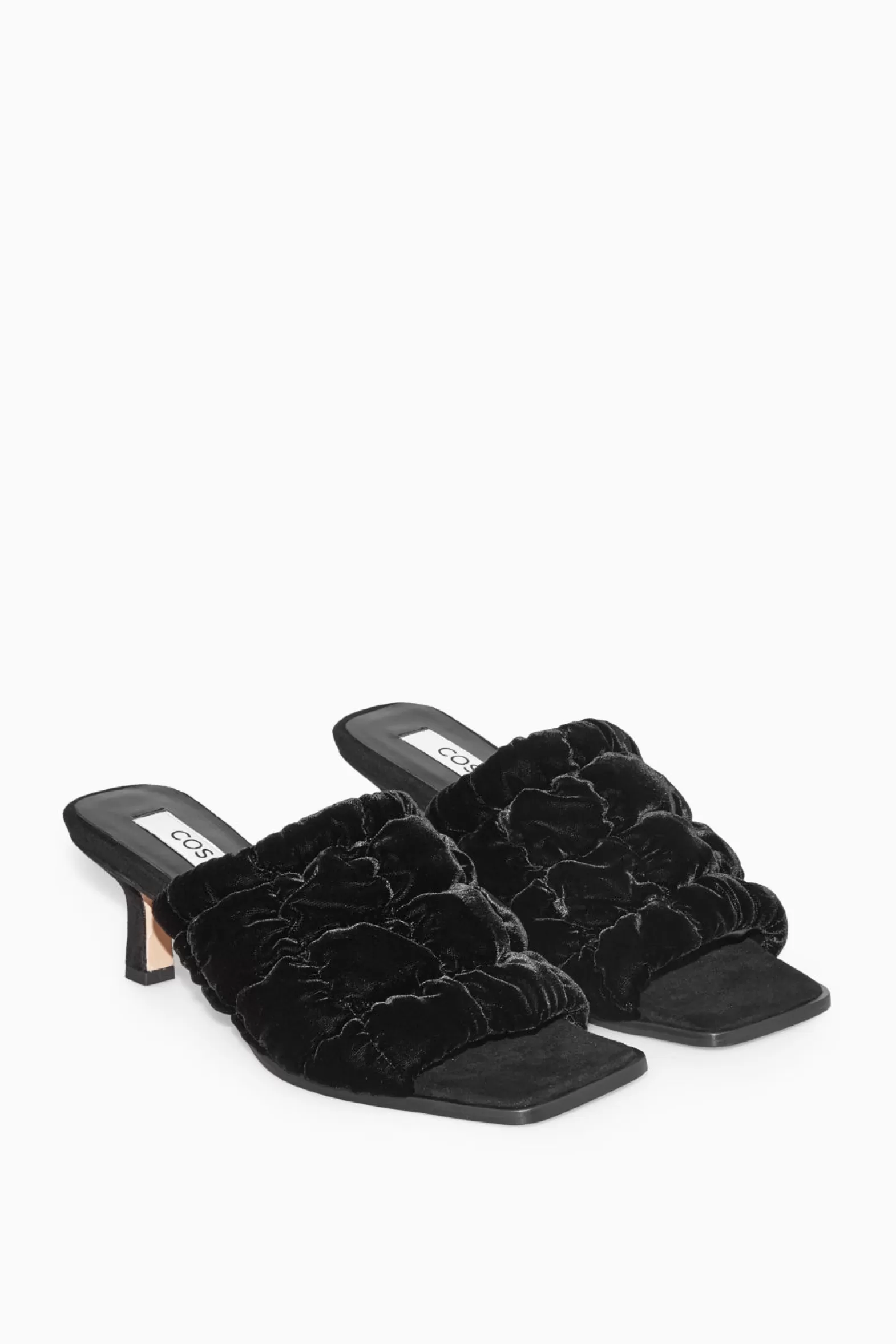 COS QUILTED VELVET MULES