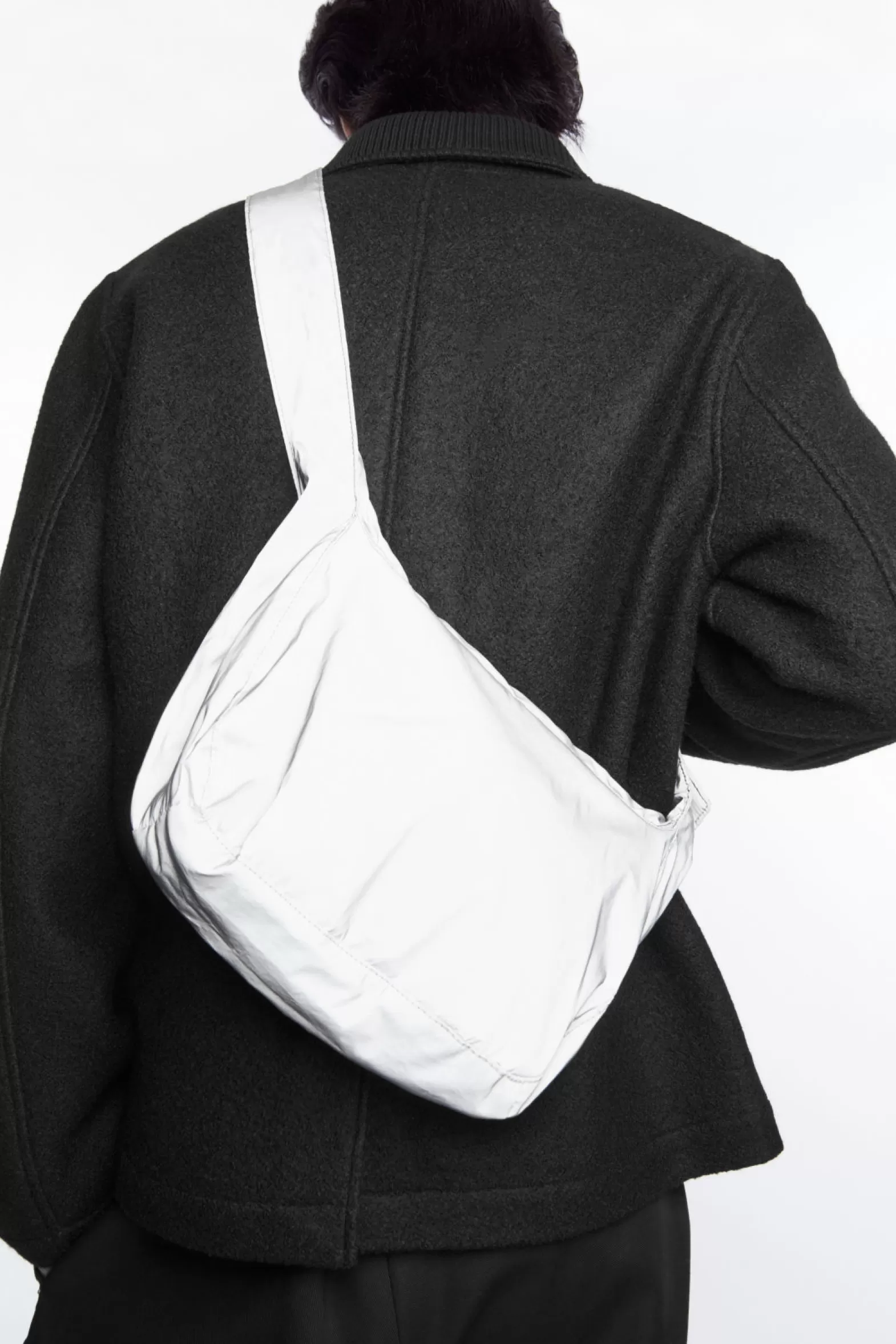 COS REFLECTIVE CROSSBODY SADDLE BAG