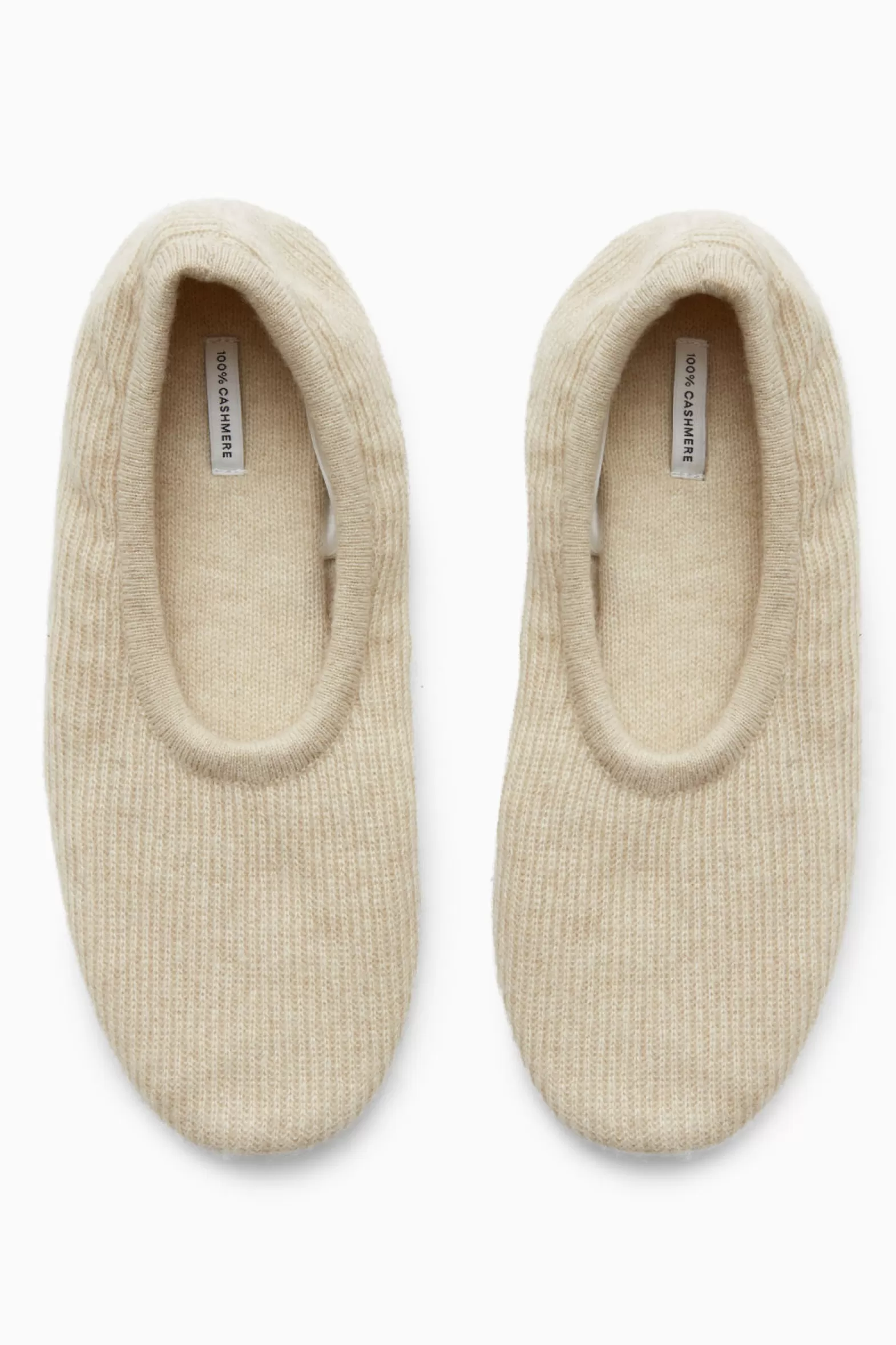 COS RIBBED CASHMERE SLIPPERS