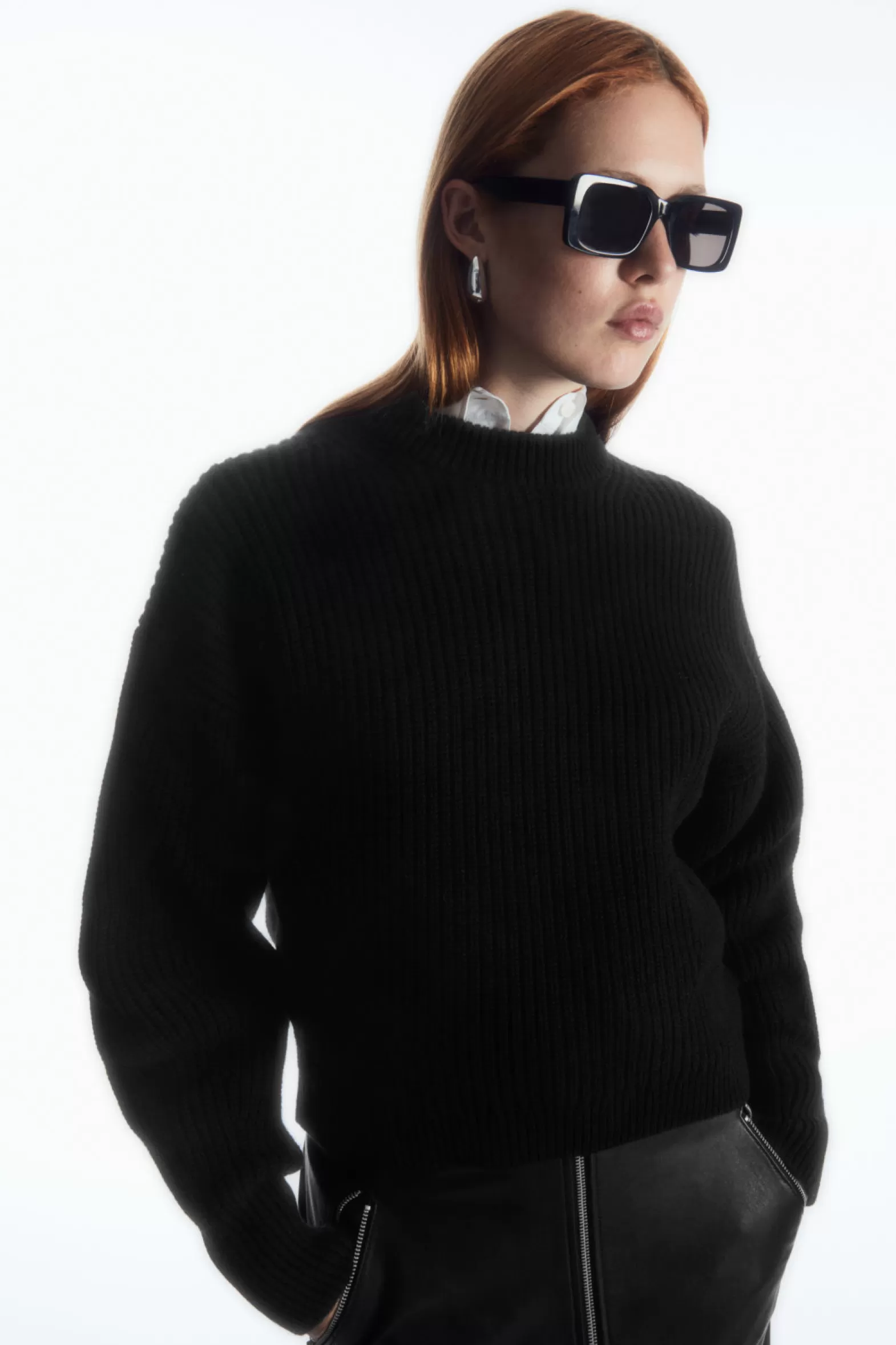 COS RIBBED CASHMERE-BLEND JUMPER