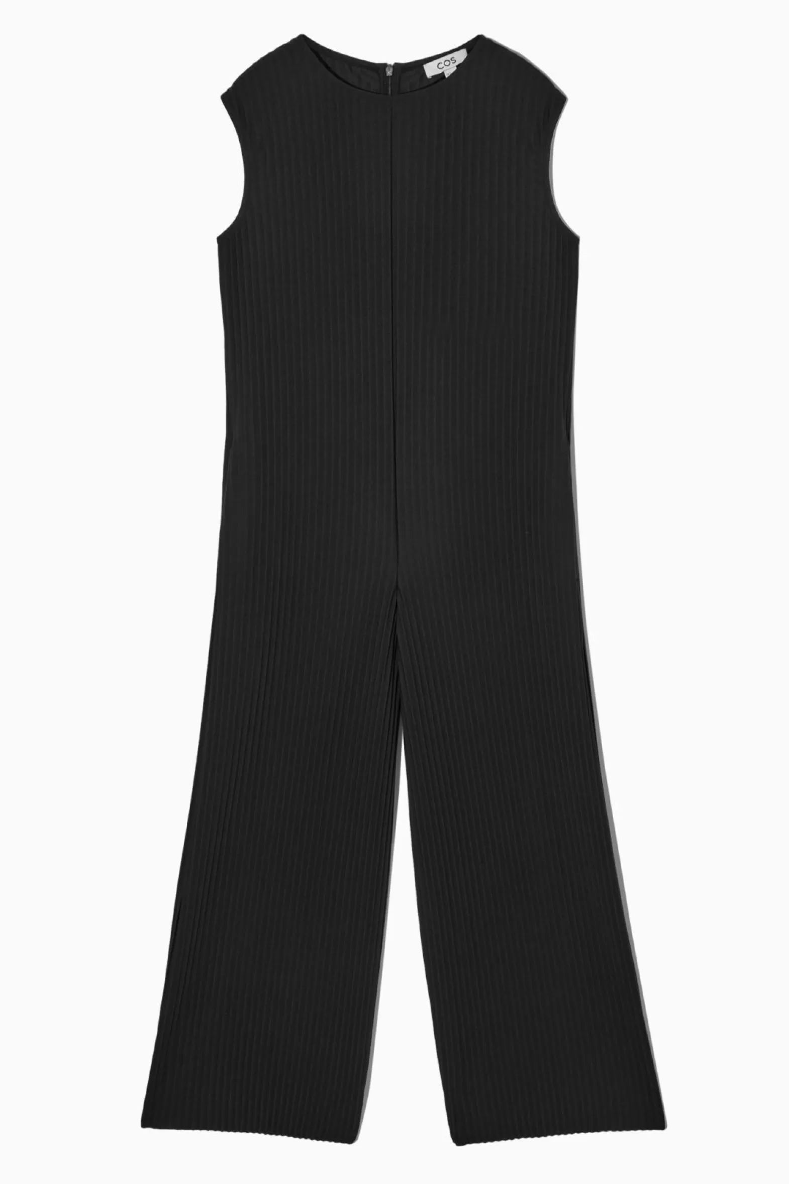 COS SLEEVELESS PLEATED WIDE-LEG JUMPSUIT