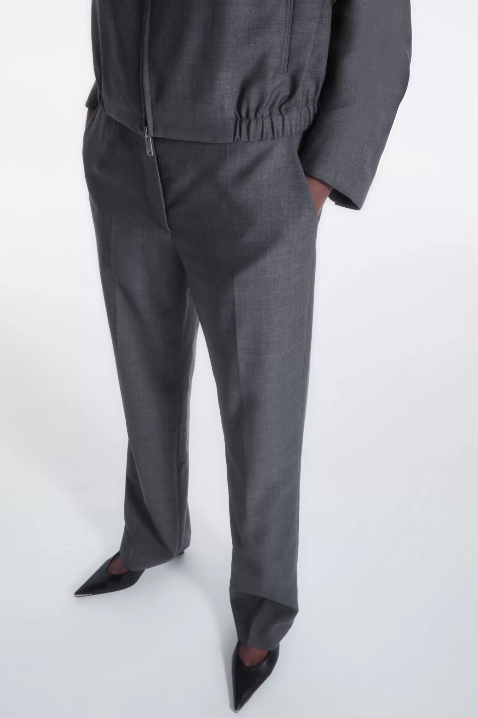 COS SLIM TAILORED WOOL TROUSERS