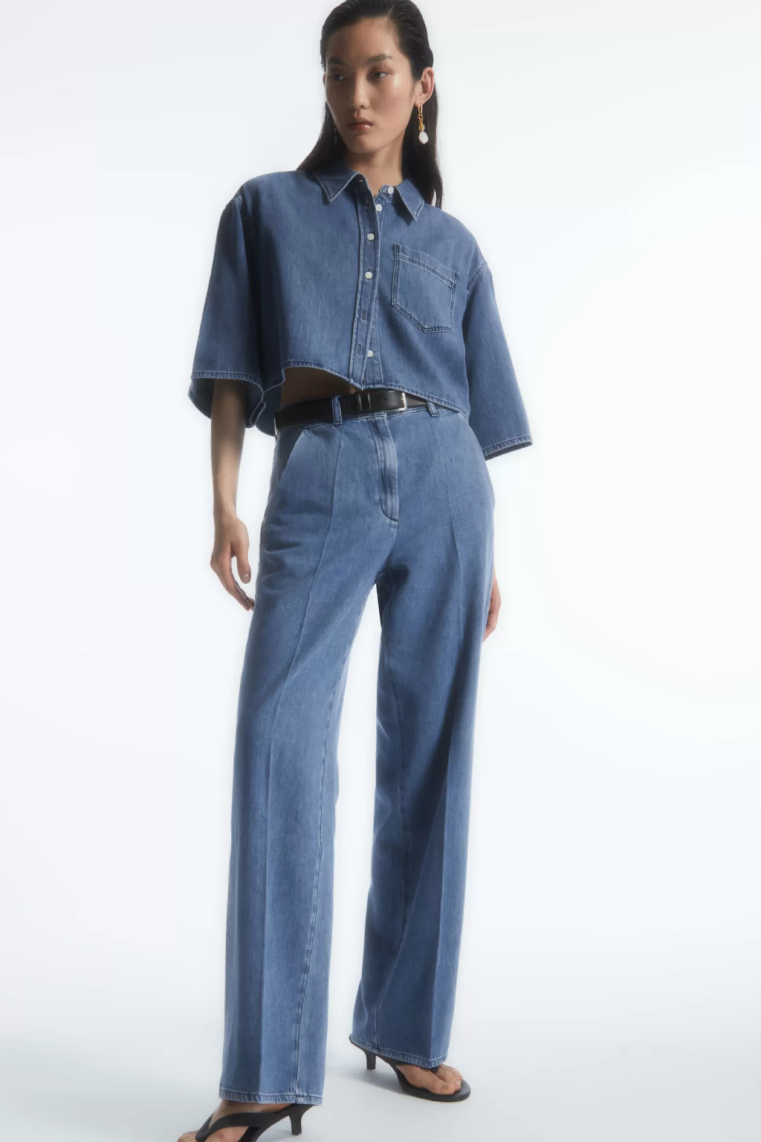 COS STRAIGHT-LEG DENIM TROUSERS