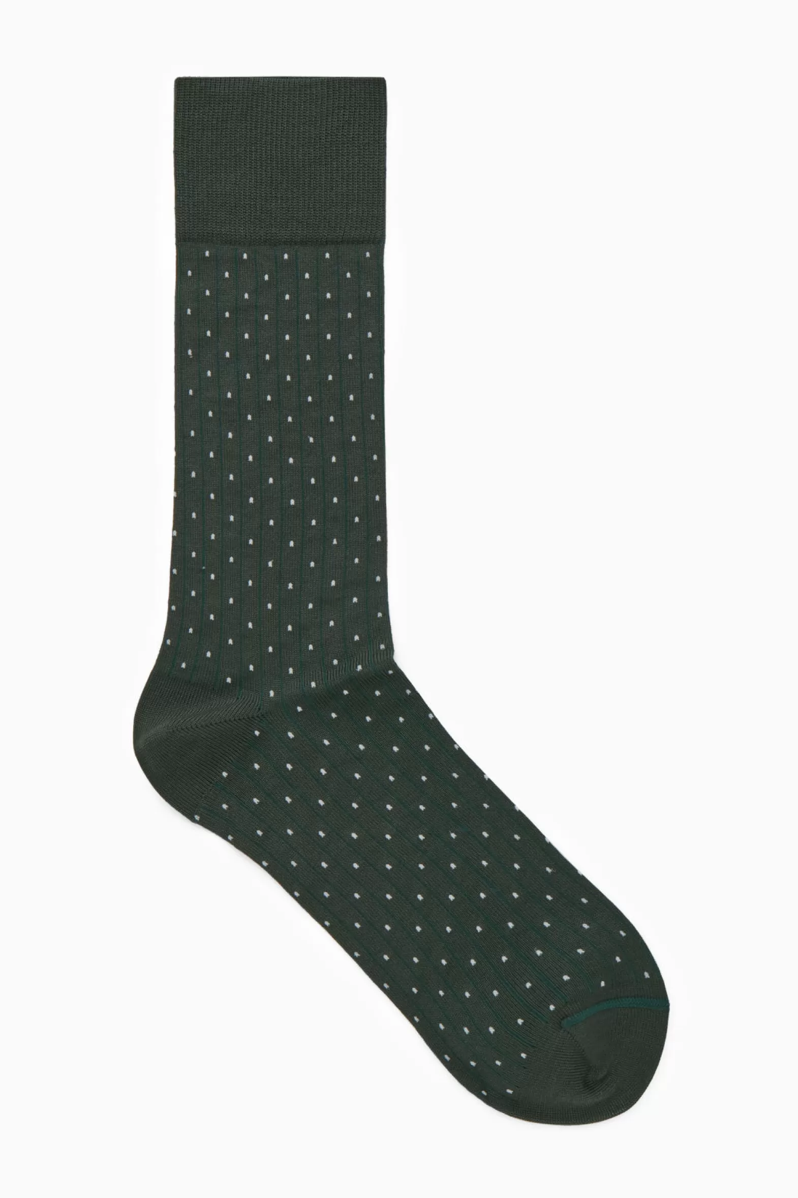 COS STRIPED PIN-DOT MERCERISED COTTON SOCKS