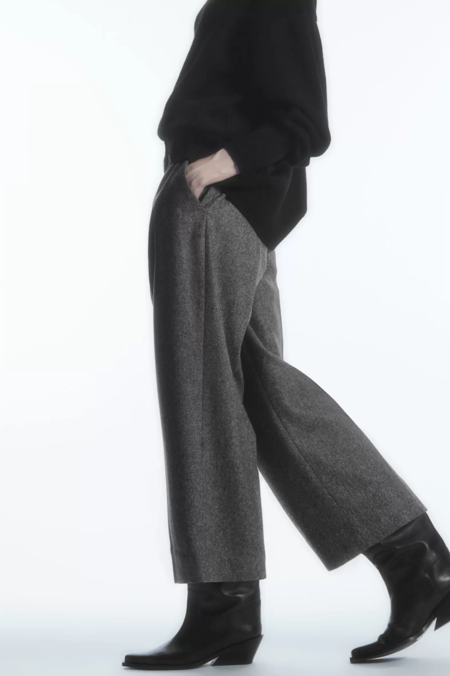 COS TAILORED WOOL-FLANNEL CULOTTES