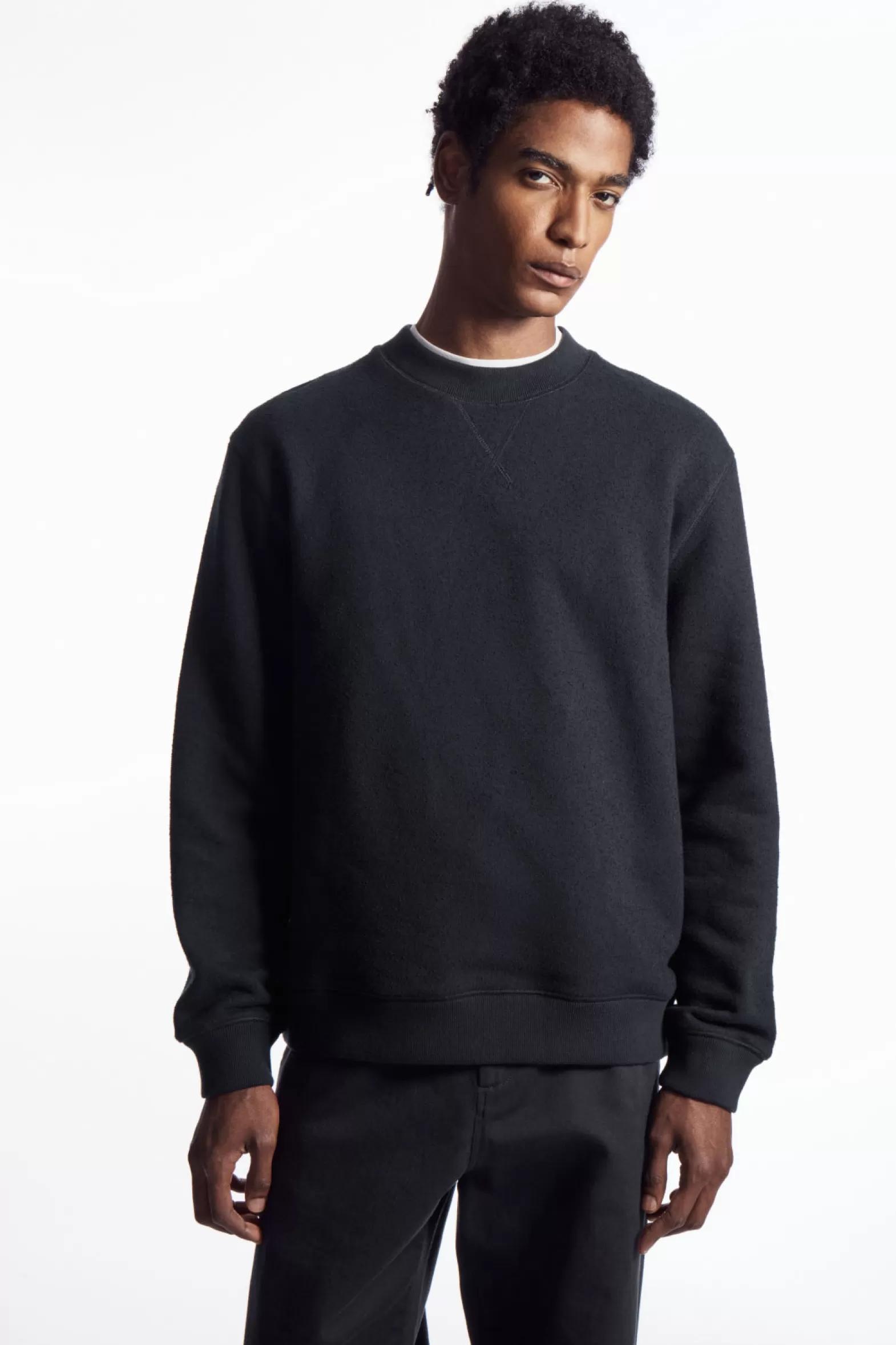 COS TEXTURED-JERSEY SWEATSHIRT