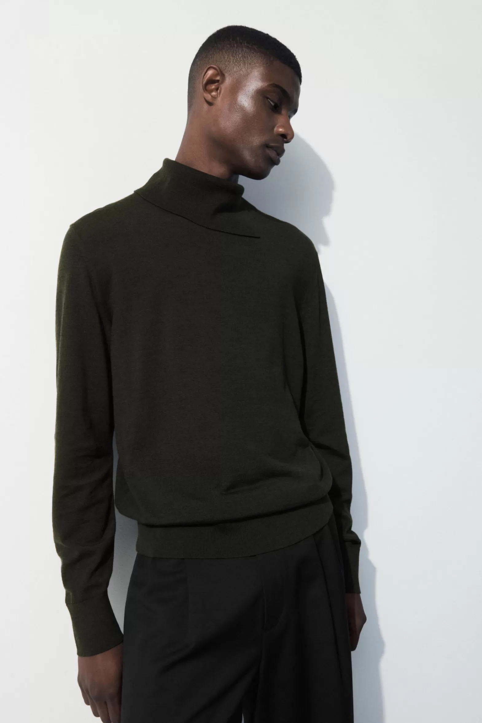 COS THE MERINO WOOL ROLL-NECK JUMPER