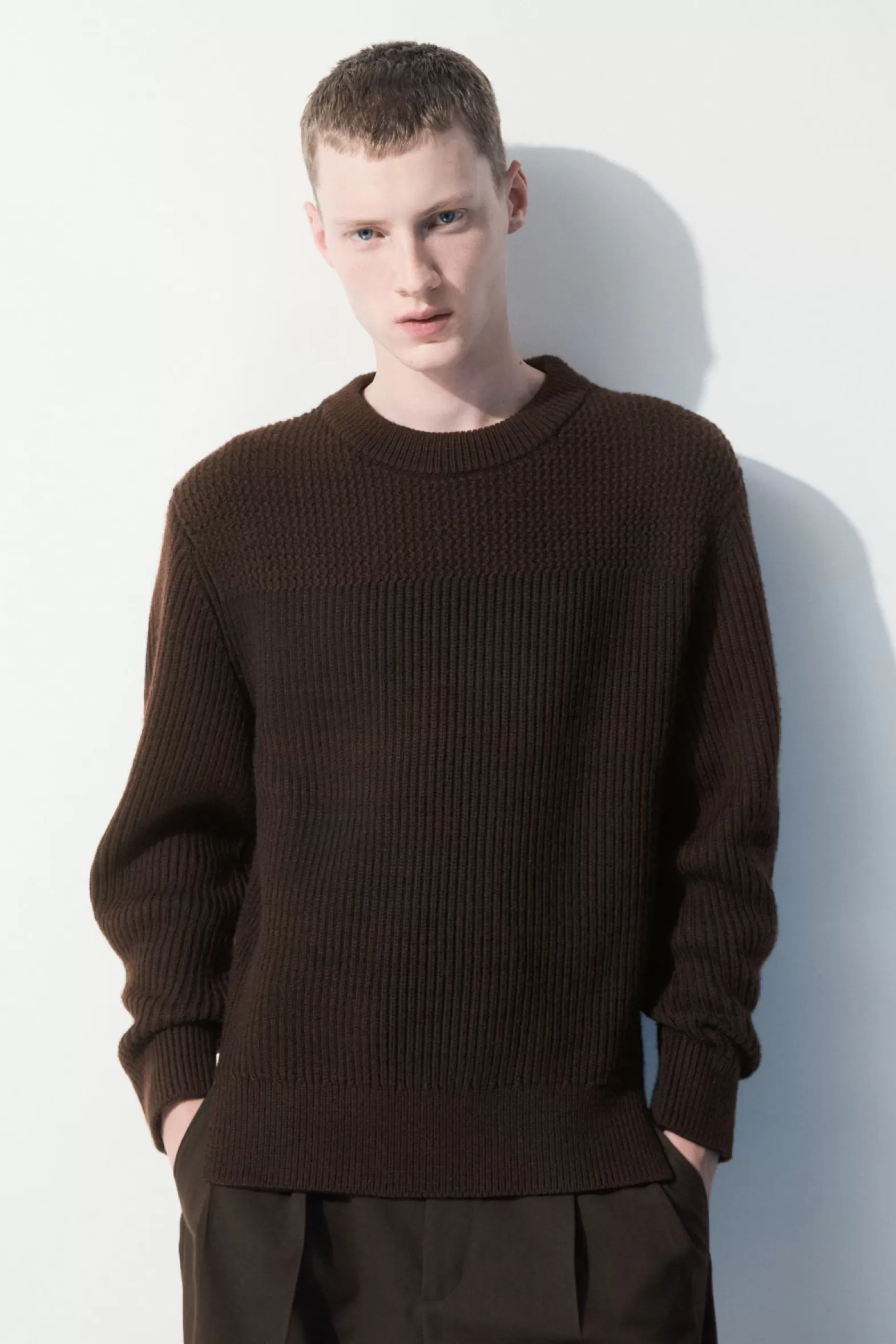 COS THE PANELLED WOOL JUMPER