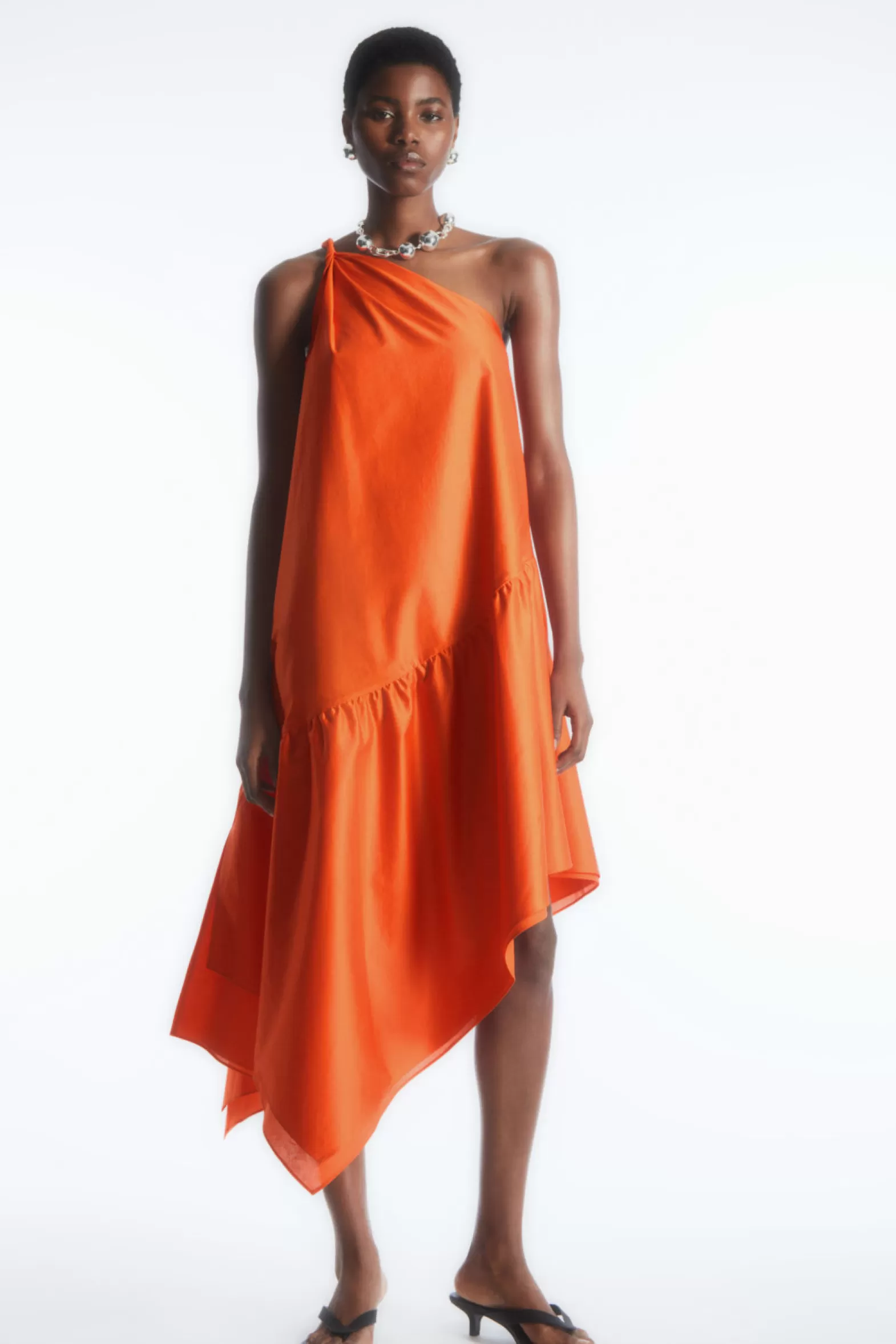 COS TWISTED ASYMMETRIC TRAPEZE DRESS