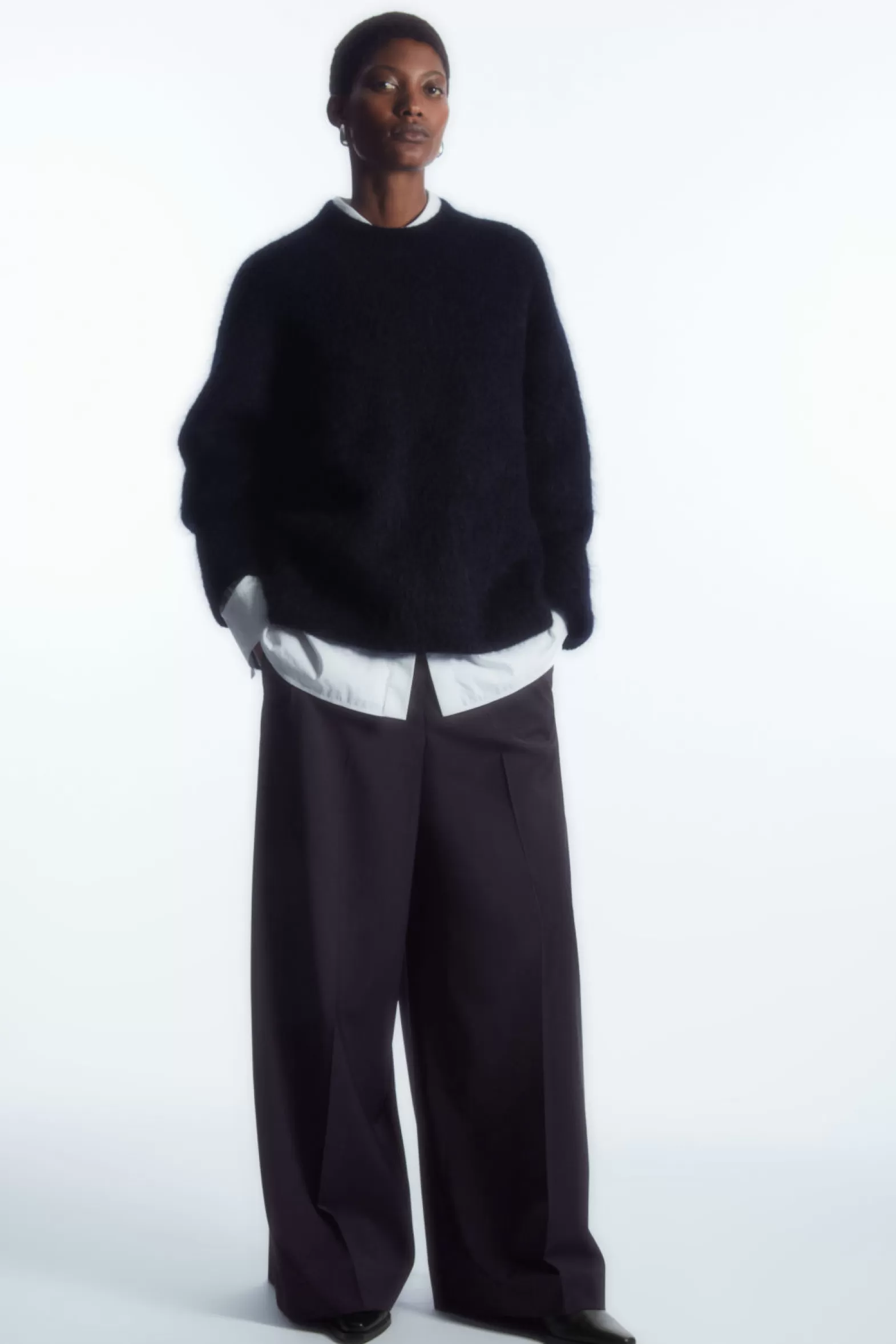 COS VOLUMINOUS WIDE-LEG WOOL TROUSERS