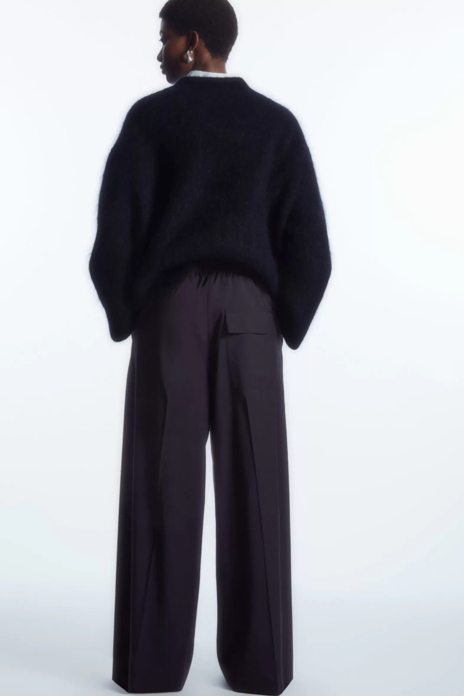 COS VOLUMINOUS WIDE-LEG WOOL TROUSERS