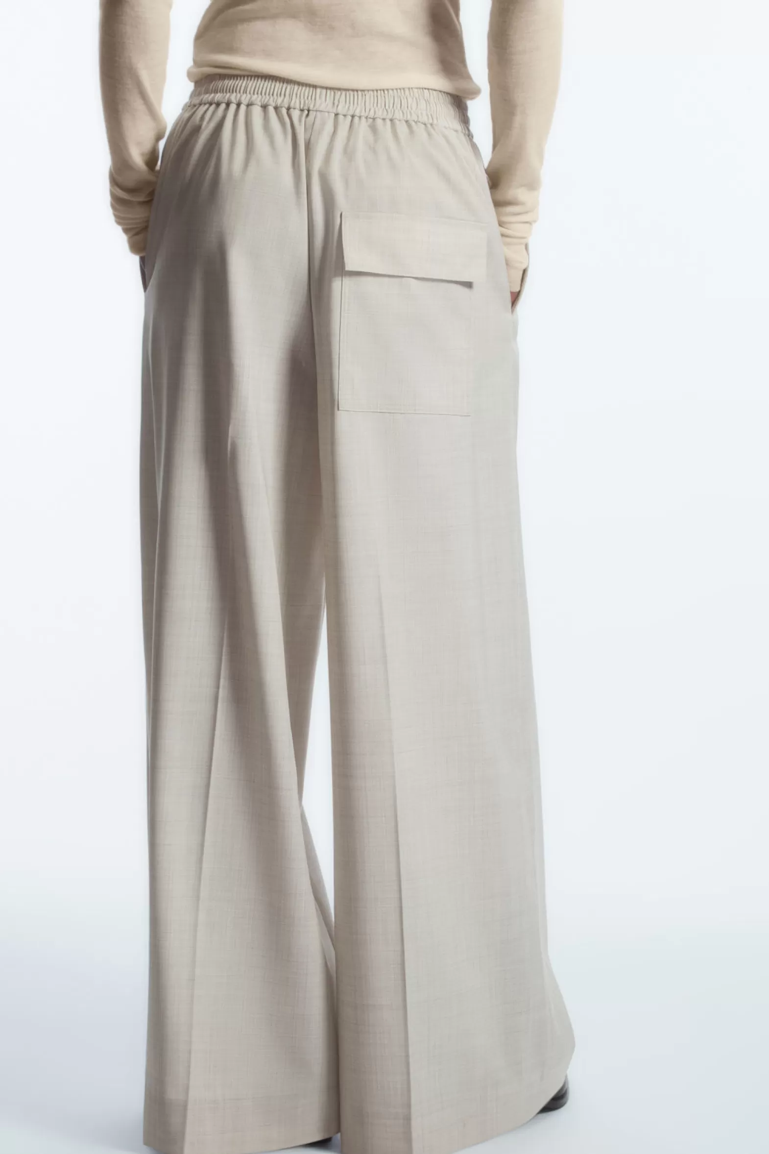 COS VOLUMINOUS WIDE-LEG WOOL TROUSERS