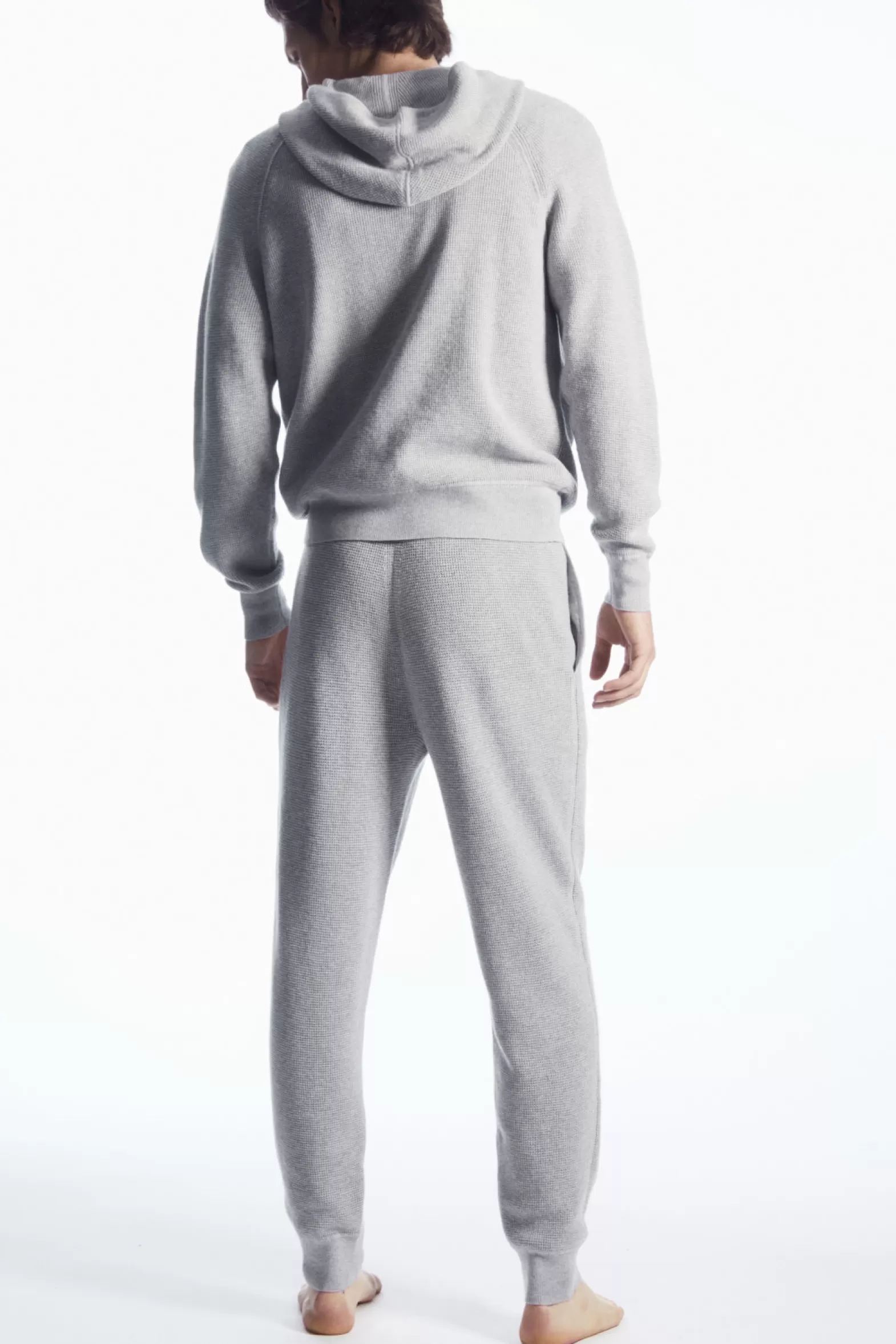 COS WAFFLE-KNIT CASHMERE-BLEND JOGGERS