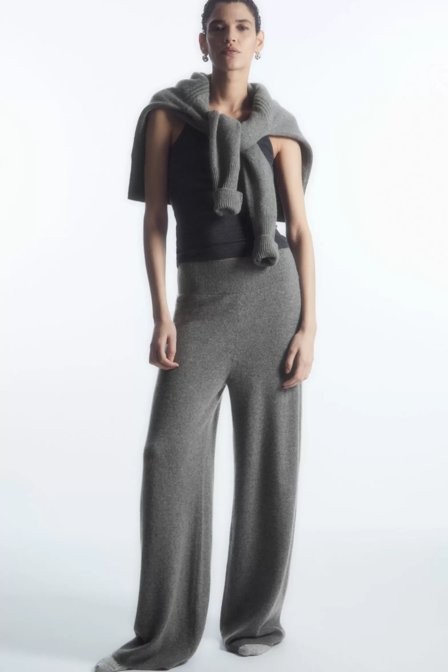 COS WIDE-LEG PURE CASHMERE TROUSERS