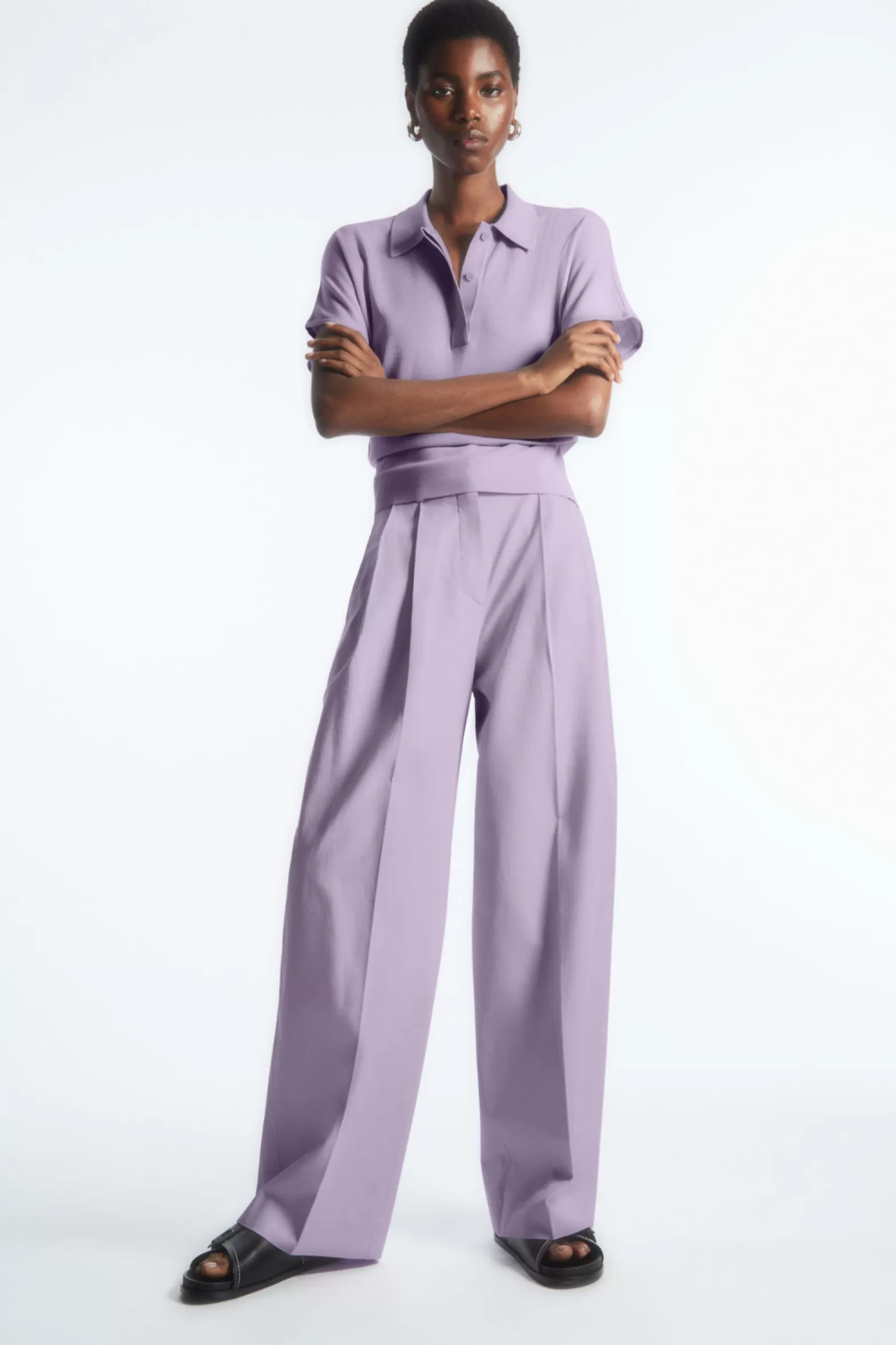 COS WIDE-LEG TAILORED TROUSERS