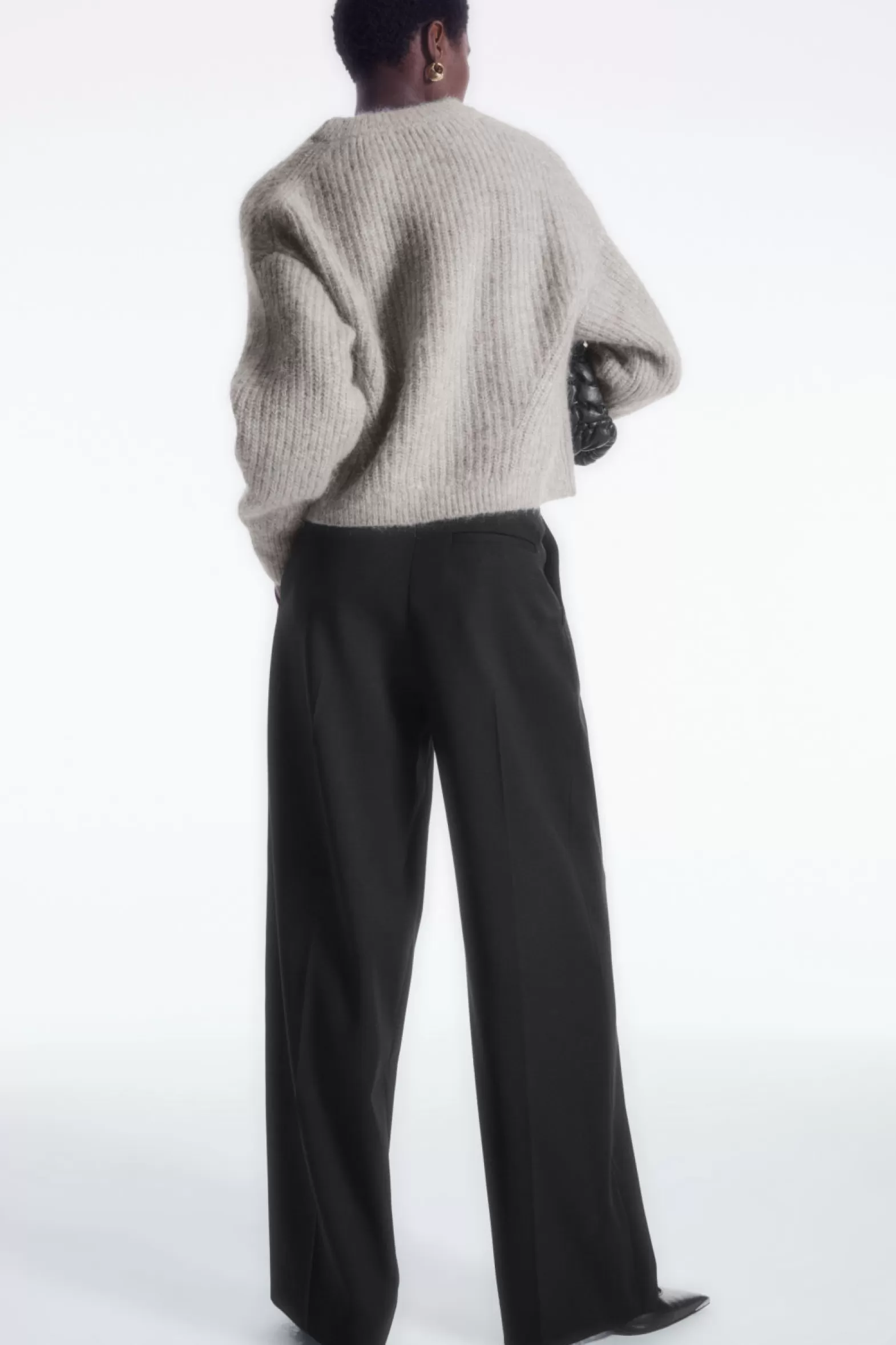 COS WIDE-LEG TAILORED WOOL TROUSERS