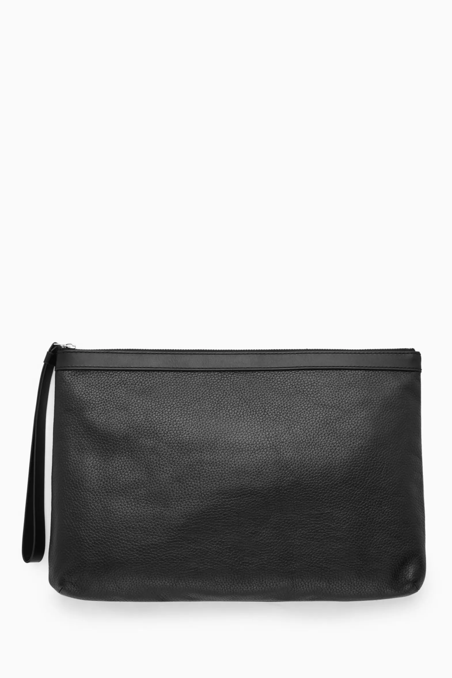 COS ZIPPED FOLIO POUCH - GRAINED LEATHER